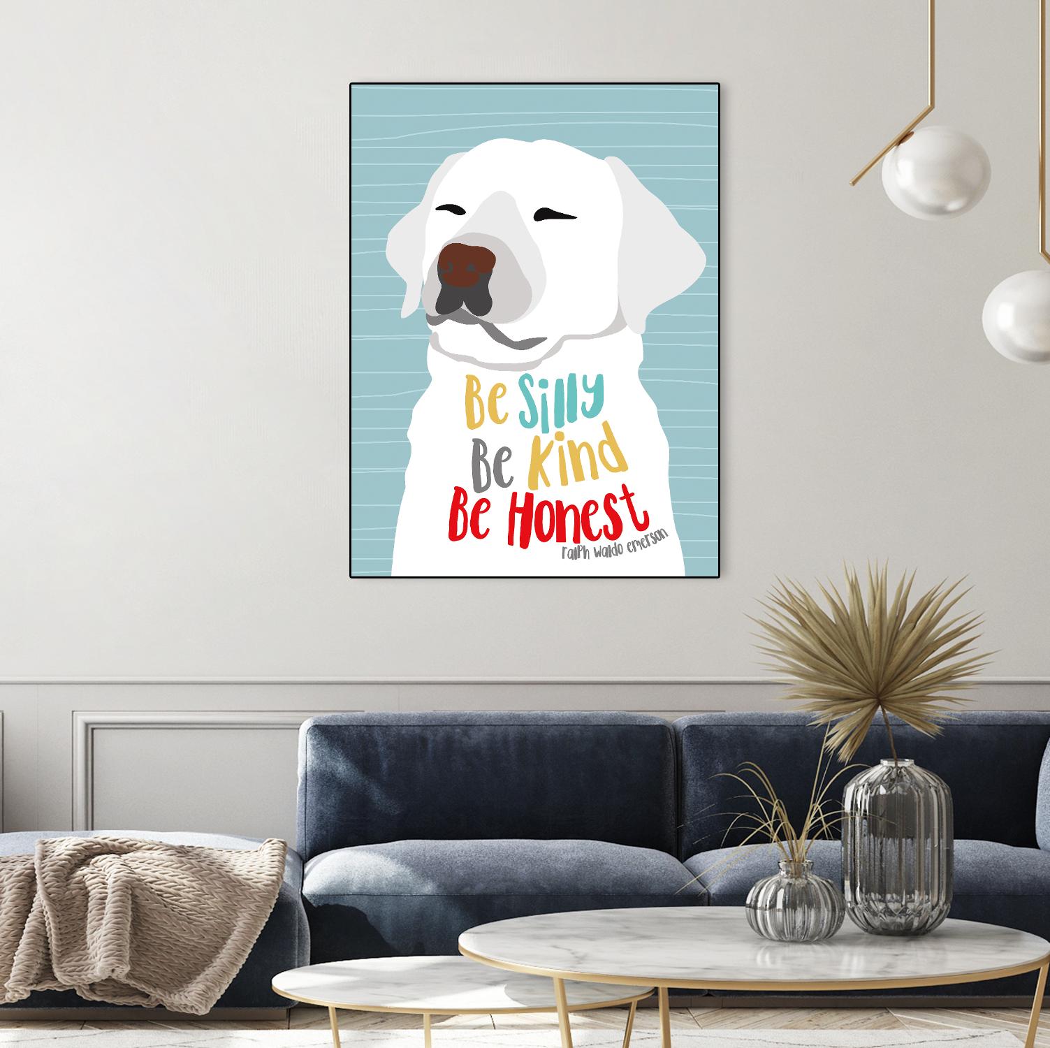 Be Silly, Kind and Honest by Ginger Oliphant on GIANT ART - multicolor animals; inspirational