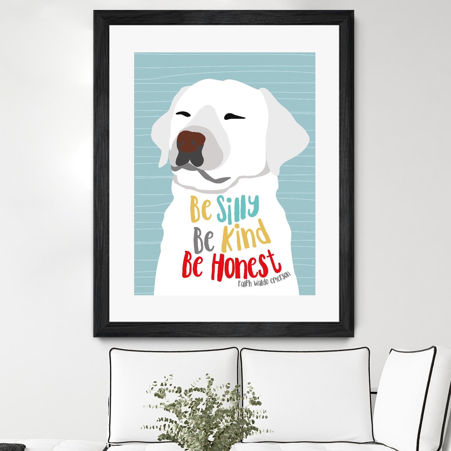 Be Silly, Kind and Honest by Ginger Oliphant on GIANT ART - multicolor animals; inspirational