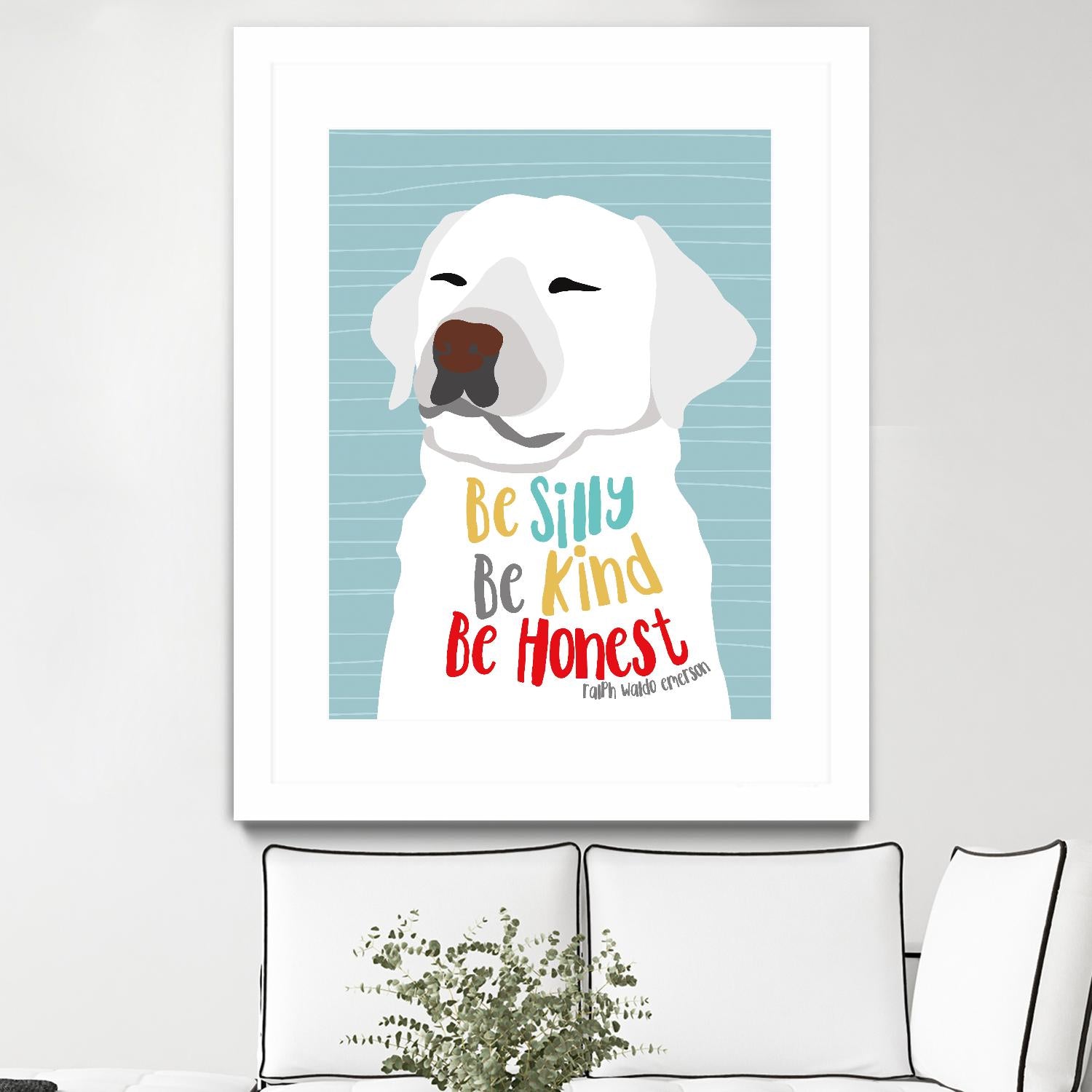 Be Silly, Kind and Honest by Ginger Oliphant on GIANT ART - multicolor animals; inspirational