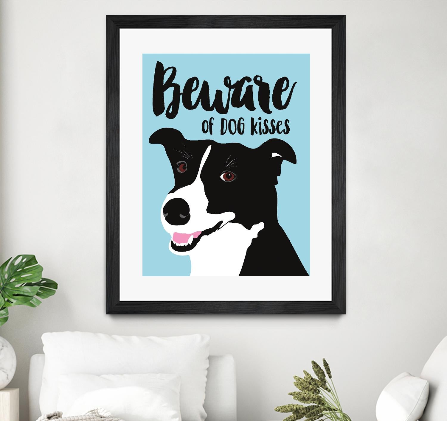 Beware of Dog Kisses by Ginger Oliphant on GIANT ART - multicolor animals; inspirational