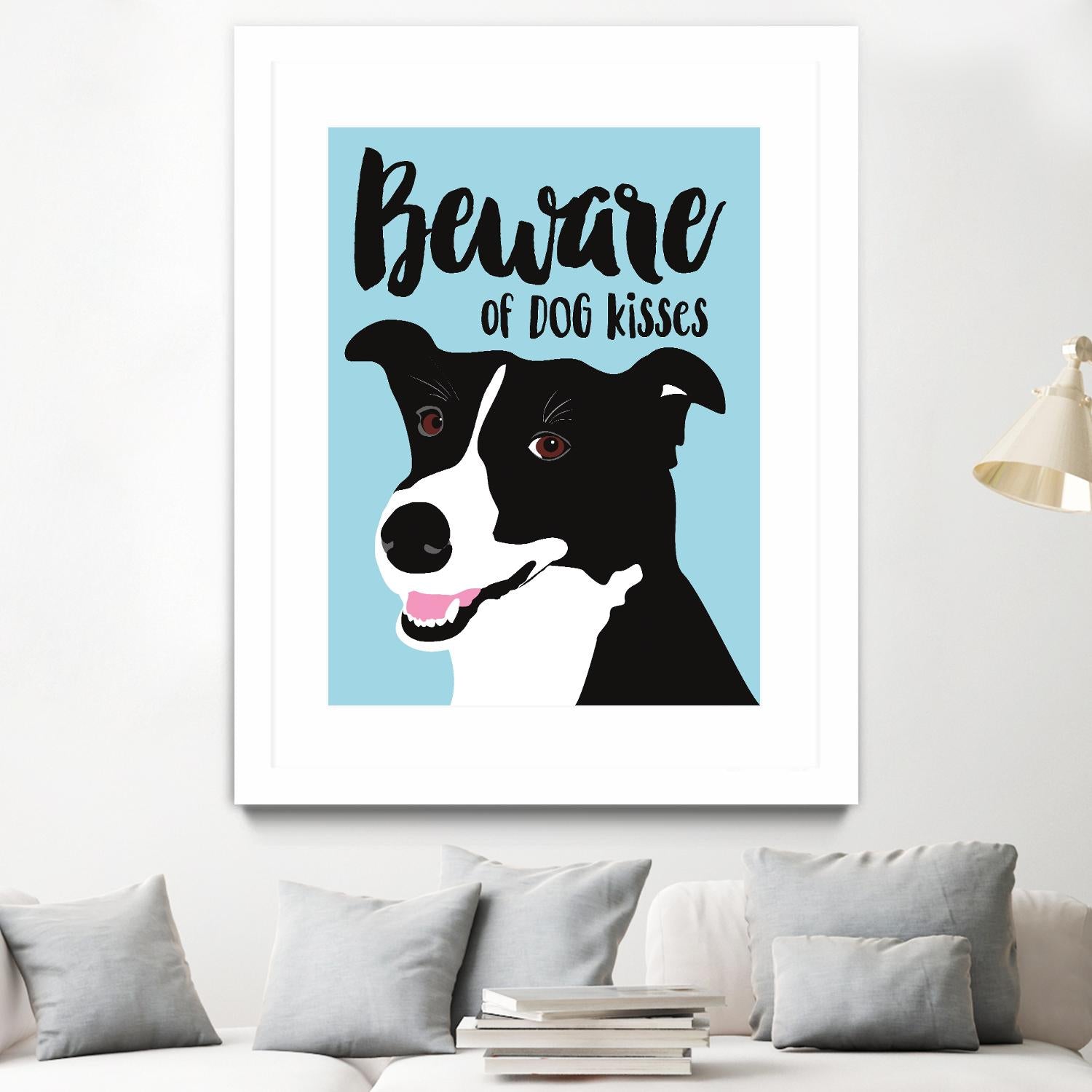 Beware of Dog Kisses by Ginger Oliphant on GIANT ART - multicolor animals; inspirational