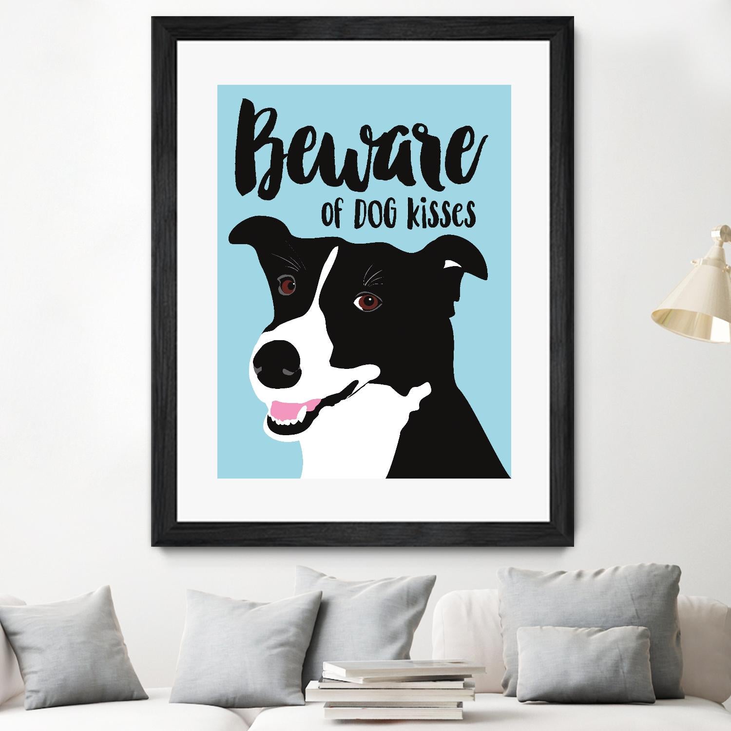 Beware of Dog Kisses by Ginger Oliphant on GIANT ART - multicolor animals; inspirational