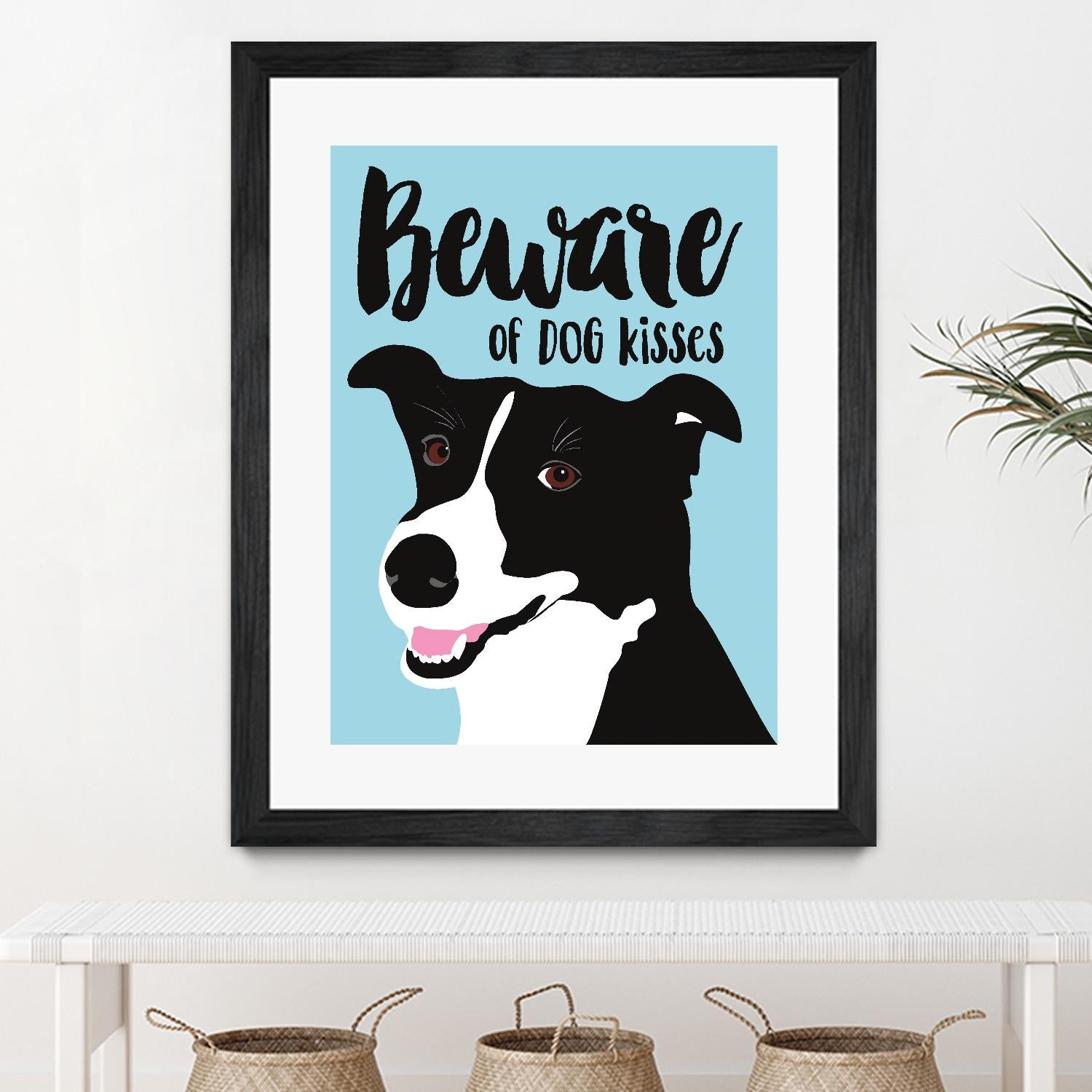 Beware of Dog Kisses by Ginger Oliphant on GIANT ART - multicolor animals; inspirational