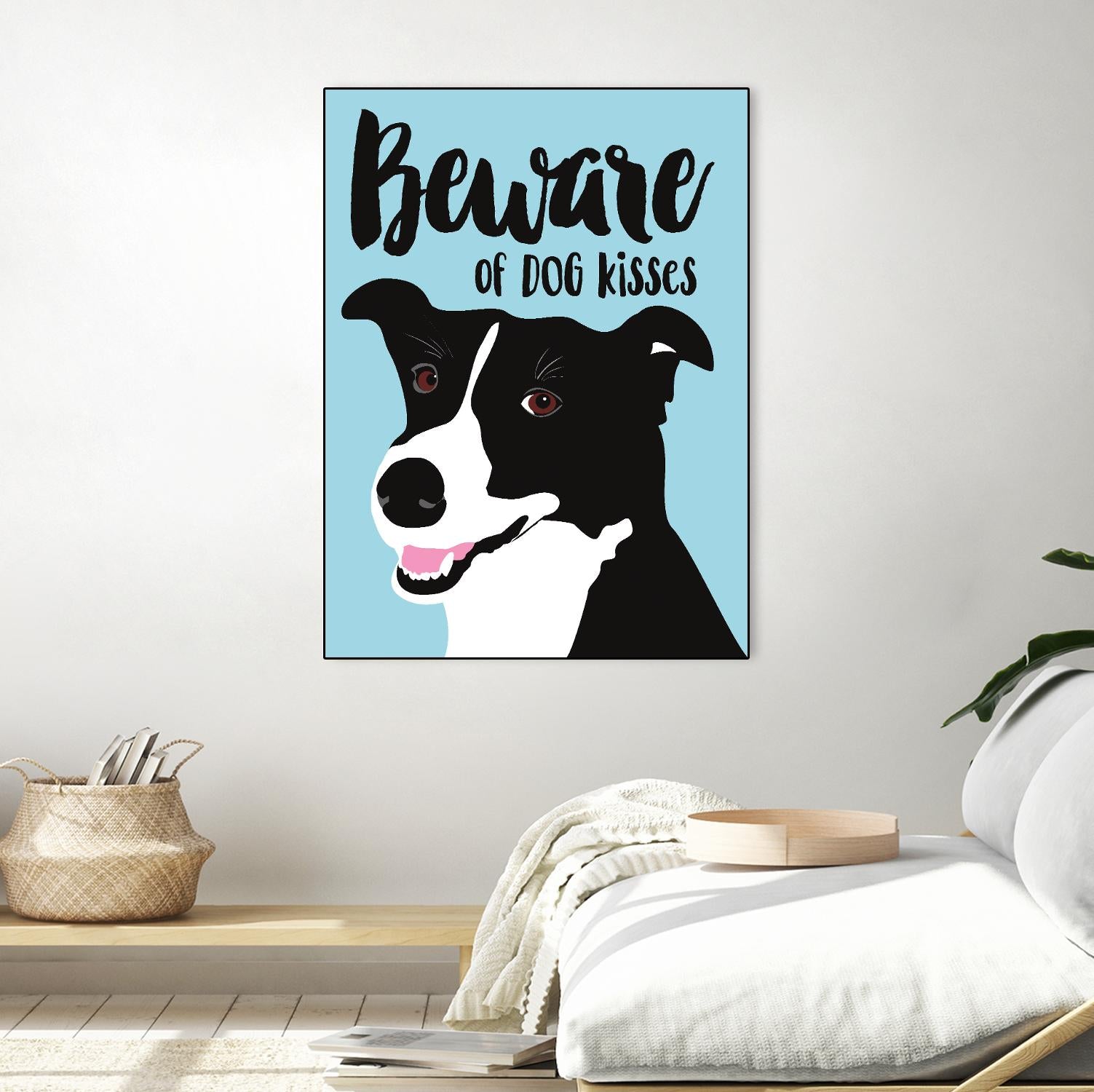 Beware of Dog Kisses by Ginger Oliphant on GIANT ART - multicolor animals; inspirational