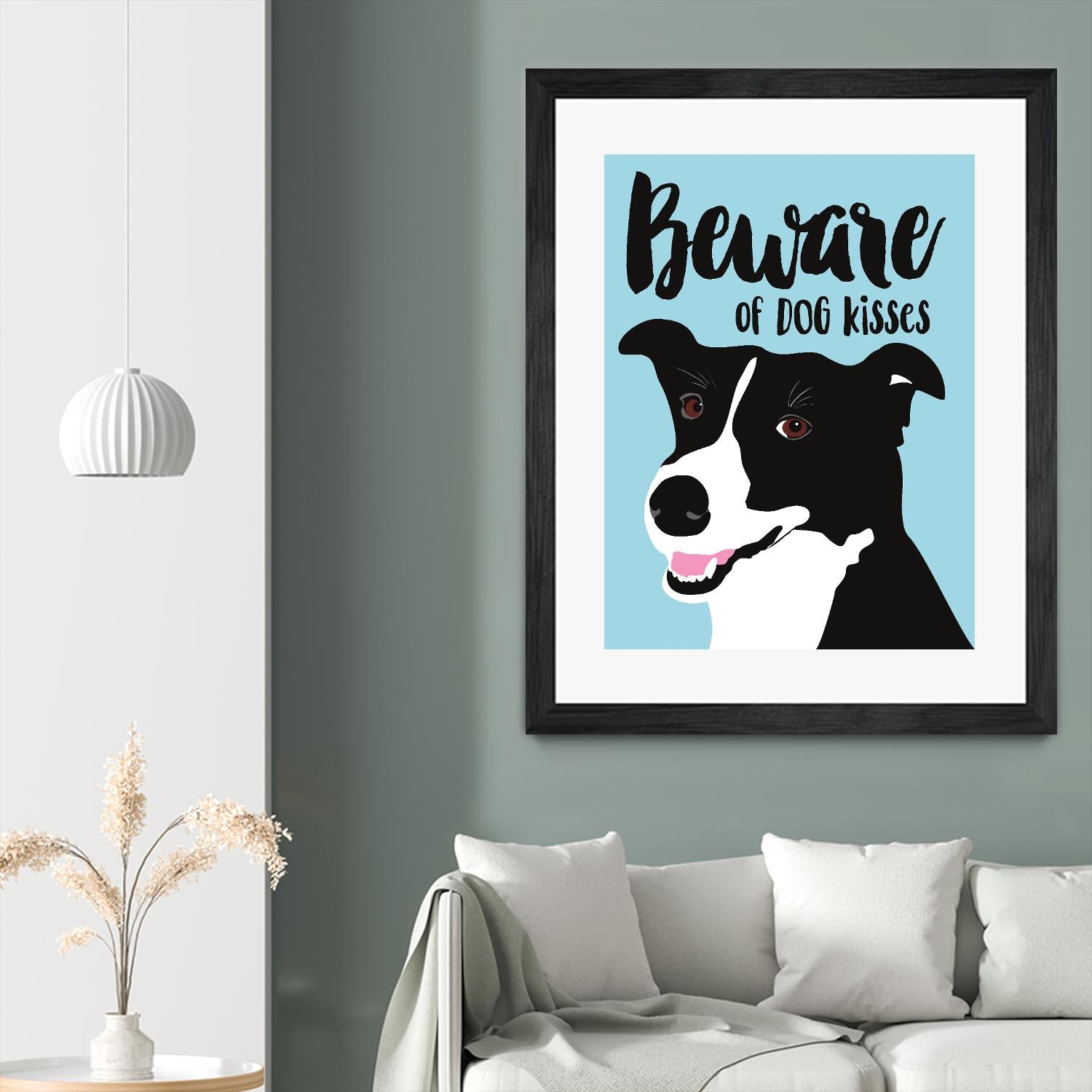 Beware of Dog Kisses by Ginger Oliphant on GIANT ART - multicolor animals; inspirational