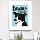 Beware of Dog Kisses by Ginger Oliphant on GIANT ART - multicolor animals; inspirational