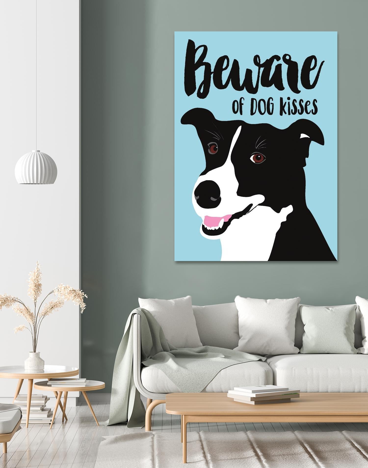 Beware of Dog Kisses by Ginger Oliphant on GIANT ART - multicolor animals; inspirational