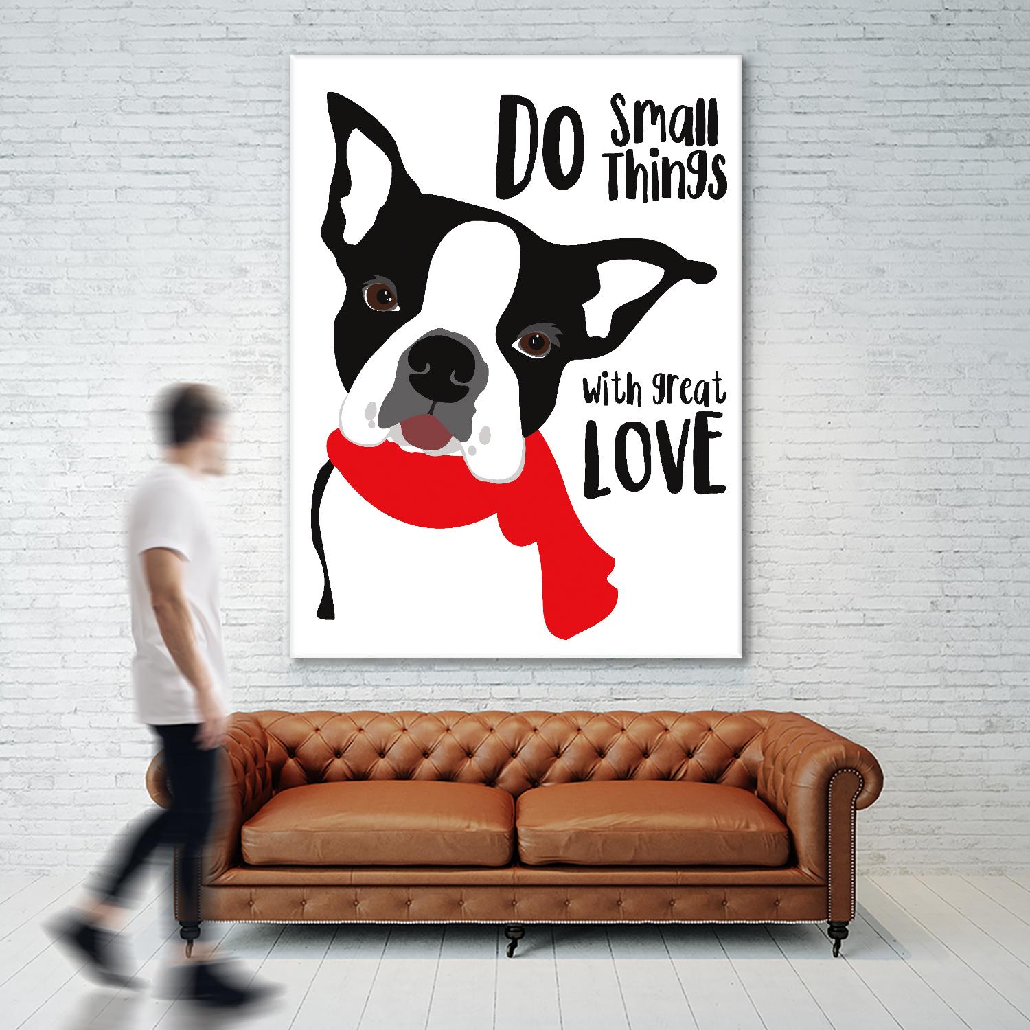 Do Small Things with Great Love by Ginger Oliphant on GIANT ART - multicolor animals; inspirational