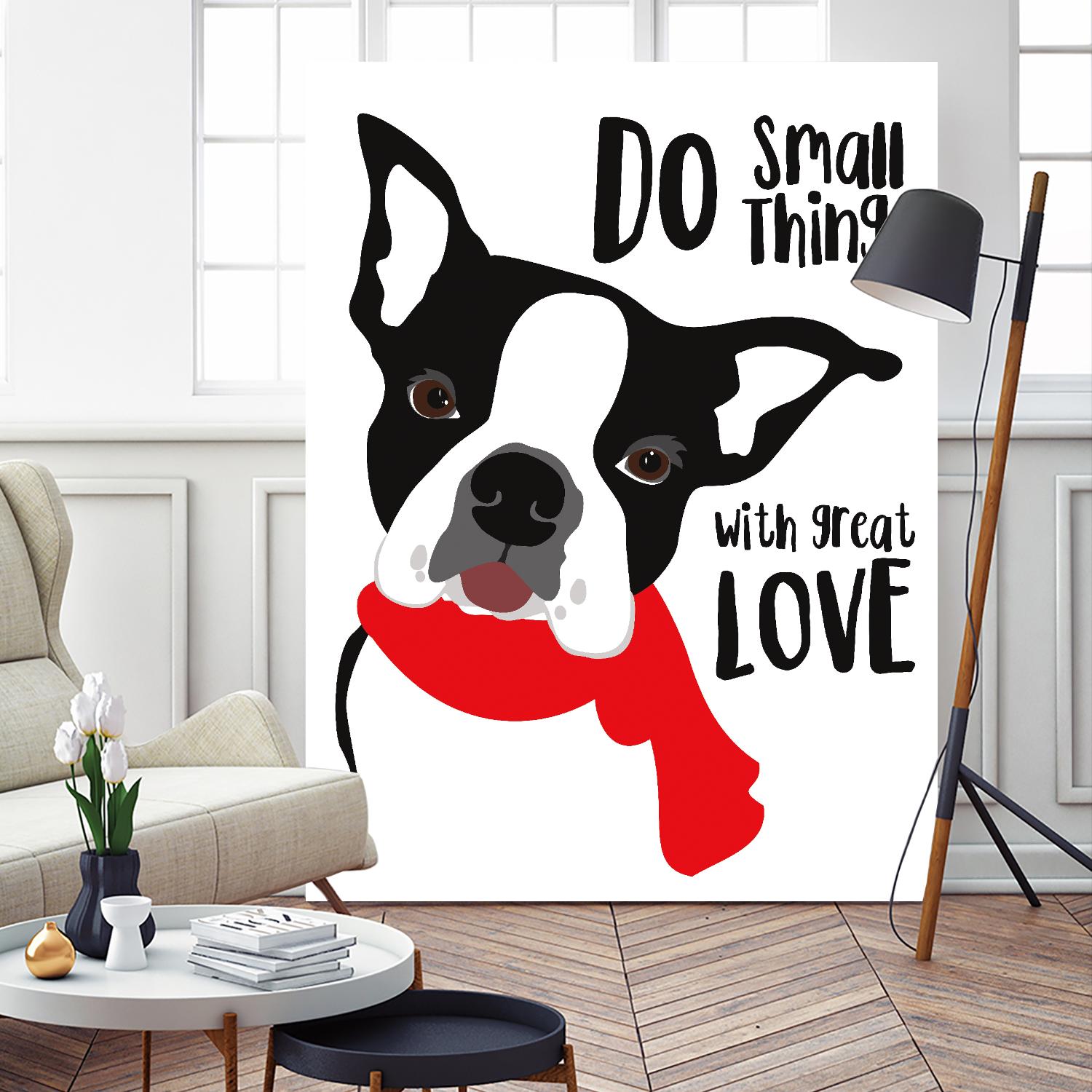 Do Small Things with Great Love by Ginger Oliphant on GIANT ART - multicolor animals; inspirational