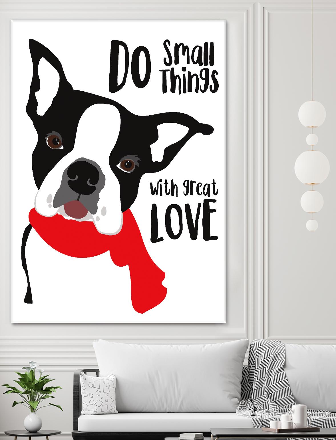 Do Small Things with Great Love by Ginger Oliphant on GIANT ART - multicolor animals; inspirational