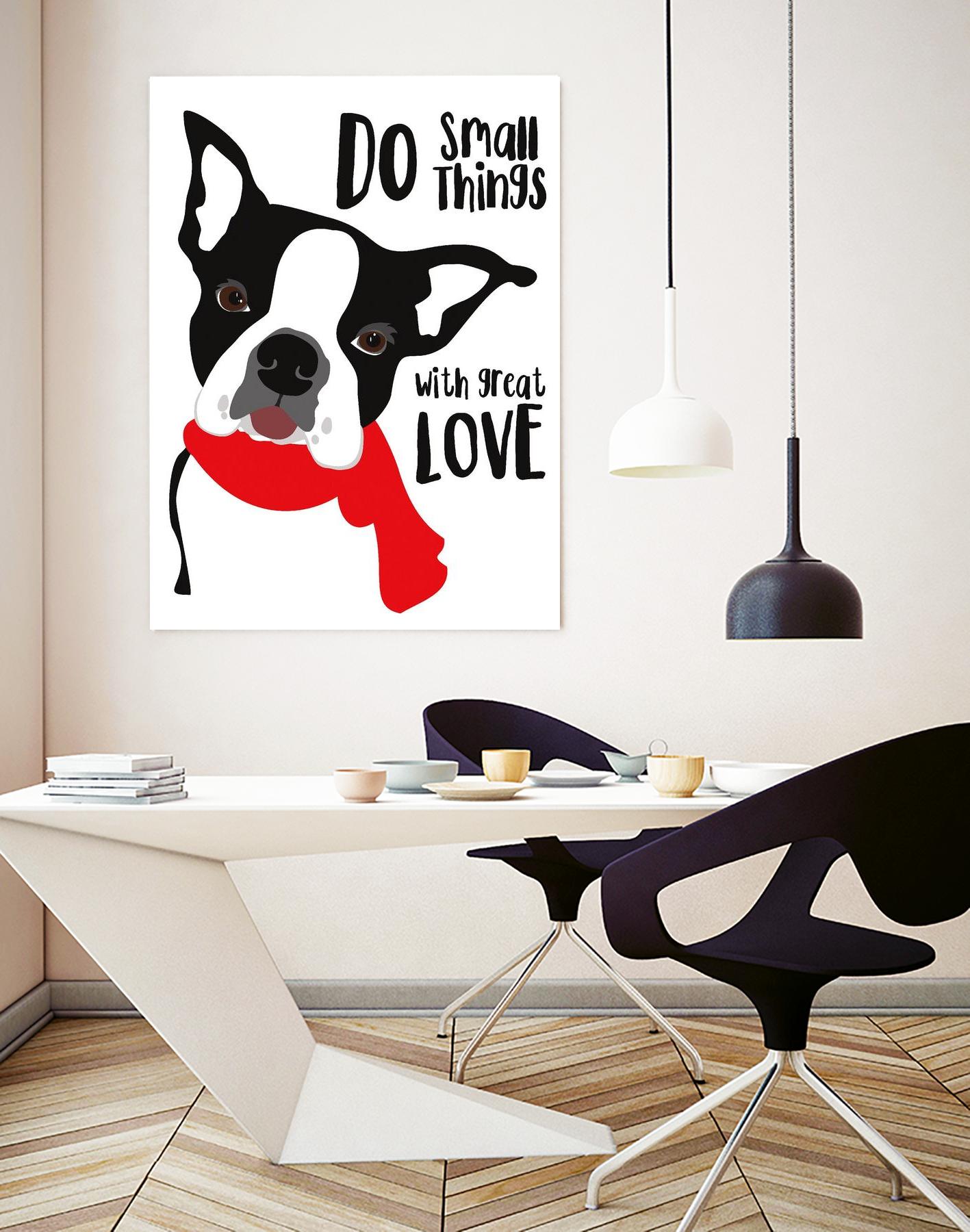 Do Small Things with Great Love by Ginger Oliphant on GIANT ART - multicolor animals; inspirational