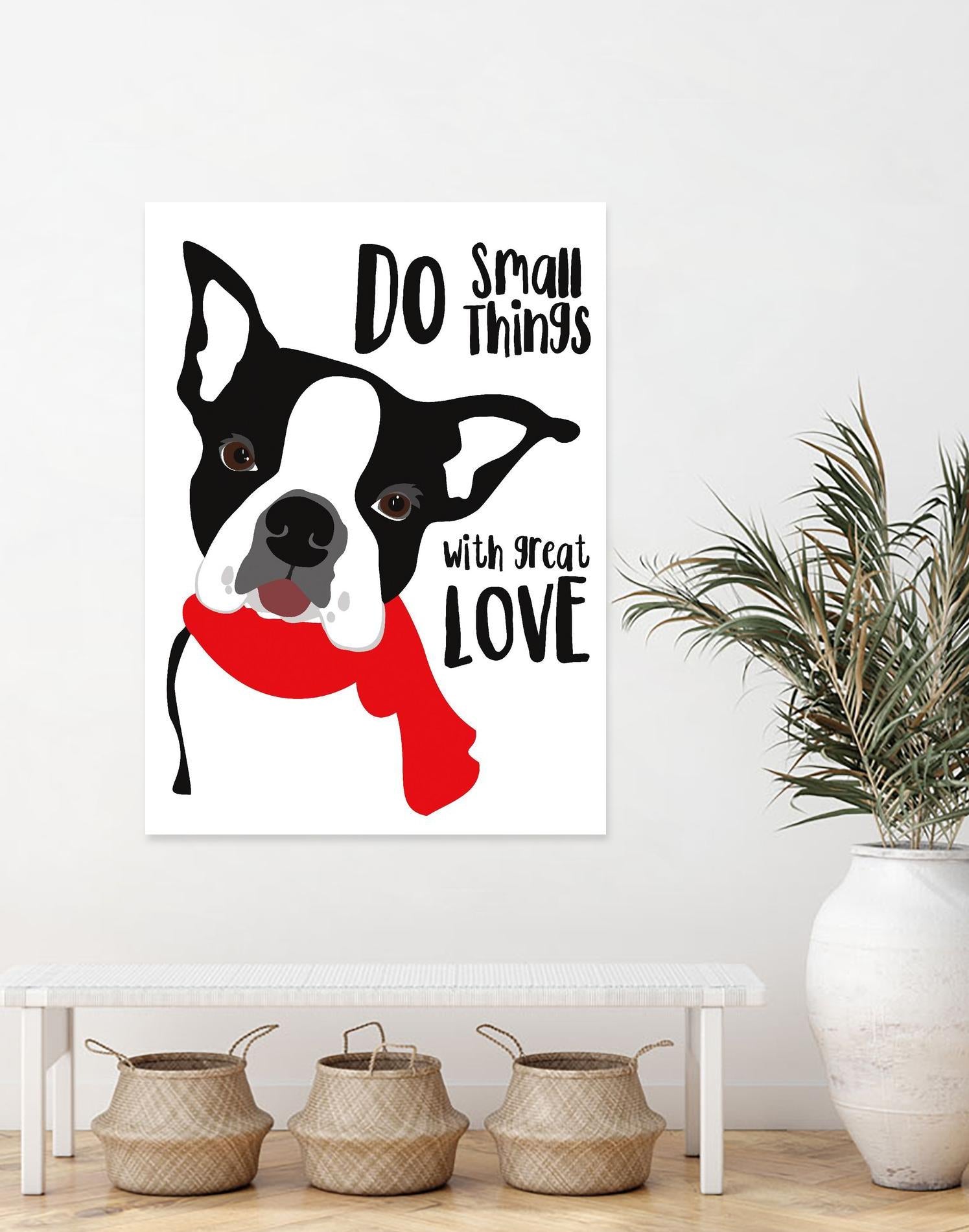 Do Small Things with Great Love by Ginger Oliphant on GIANT ART - multicolor animals; inspirational