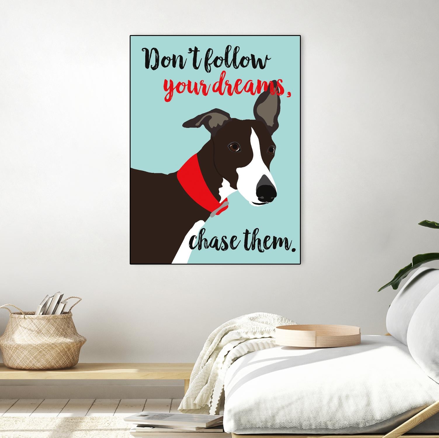 Don’t Follow Your Dreams, Chase Them by Ginger Oliphant on GIANT ART - multicolor animals; inspirational