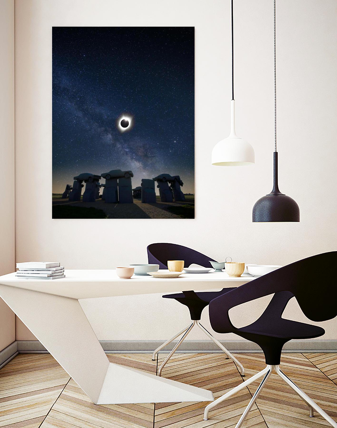 Eclipse at Carhenge by Dale O'Dell on GIANT ART - multicolor photography; landscapes