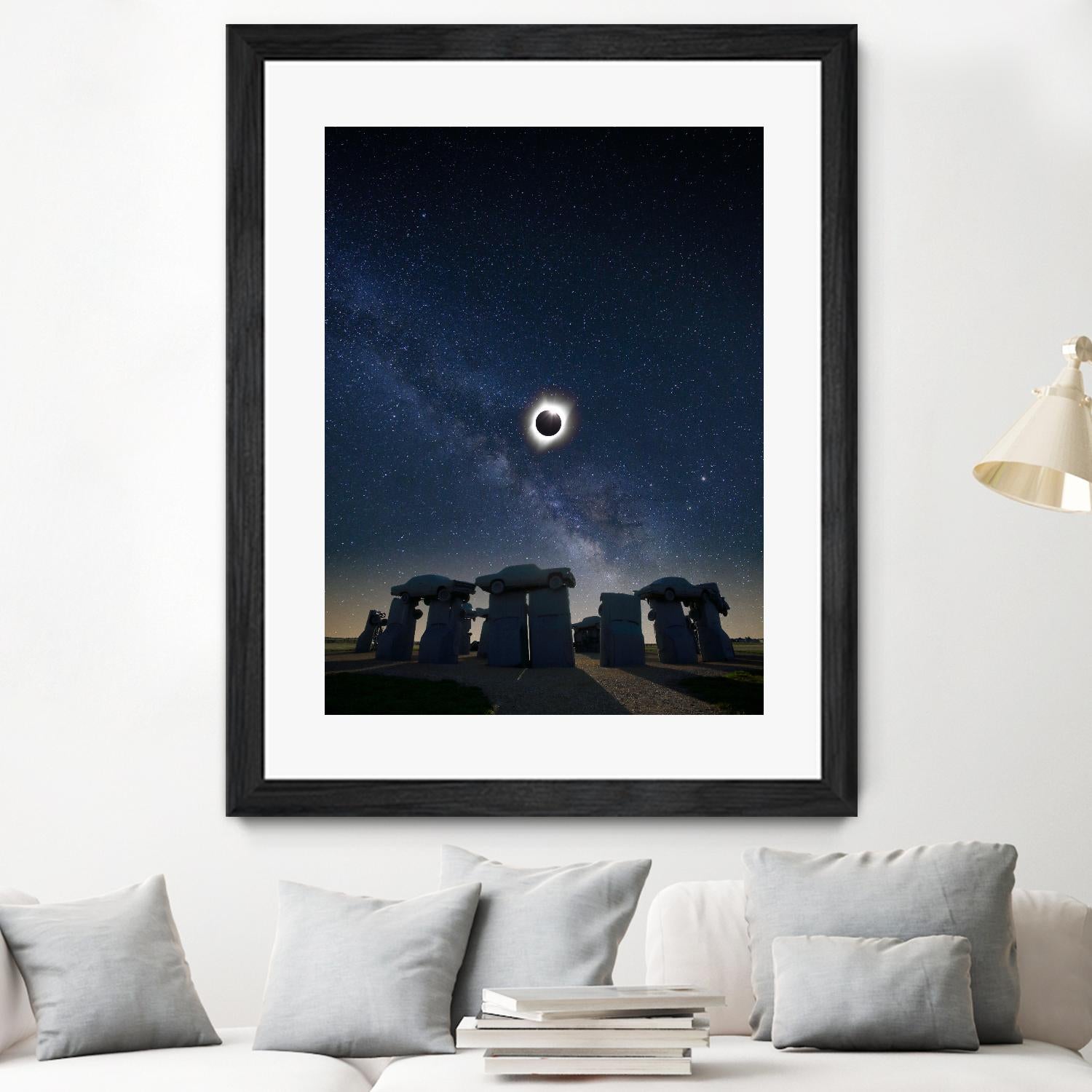 Eclipse at Carhenge by Dale O'Dell on GIANT ART - multicolor photography; landscapes