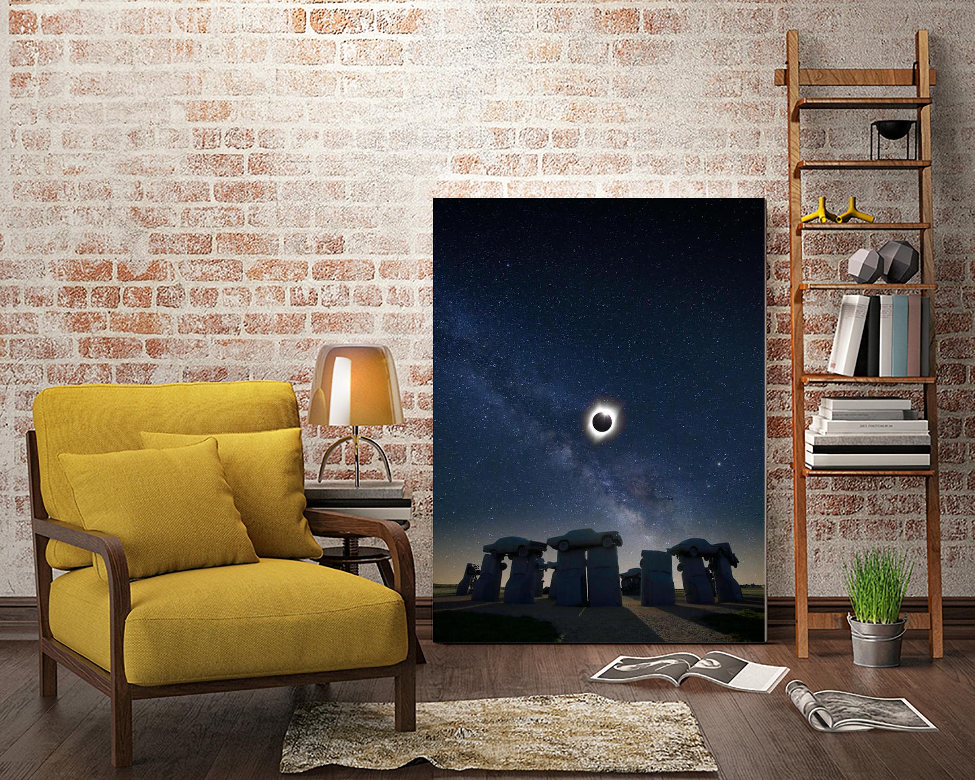 Eclipse at Carhenge by Dale O'Dell on GIANT ART - multicolor photography; landscapes