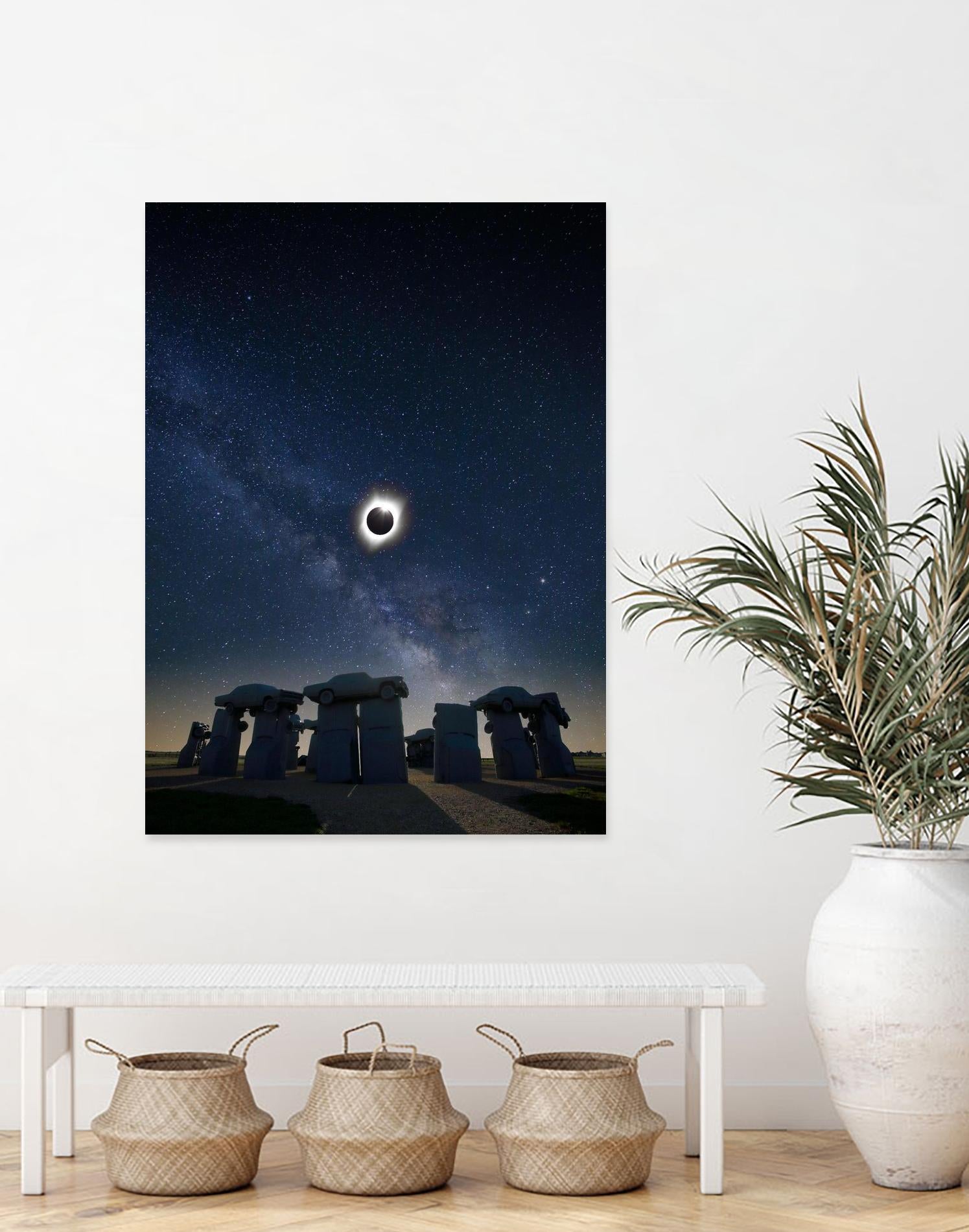 Eclipse at Carhenge by Dale O'Dell on GIANT ART - multicolor photography; landscapes