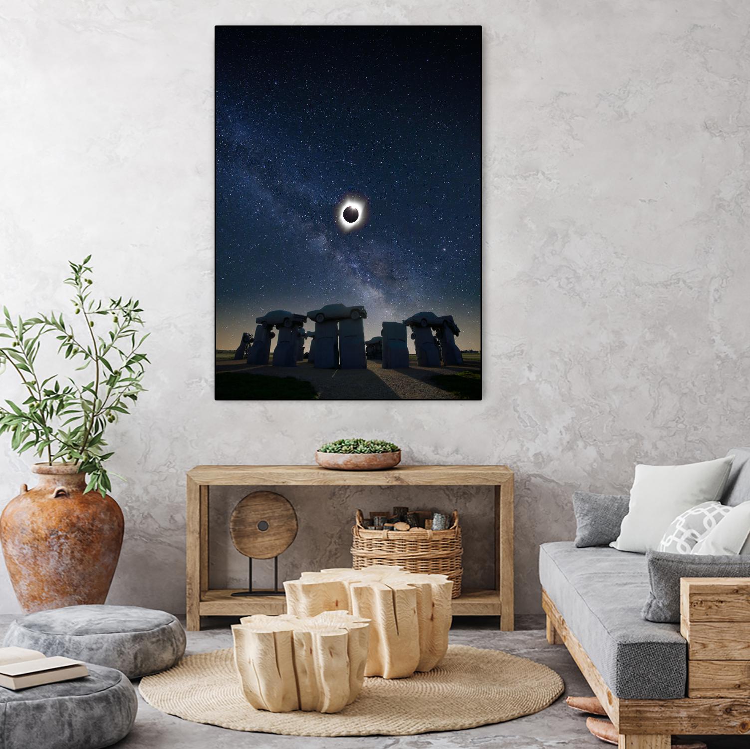Eclipse at Carhenge by Dale O’Dell on GIANT ART - multicolor photography; landscapes