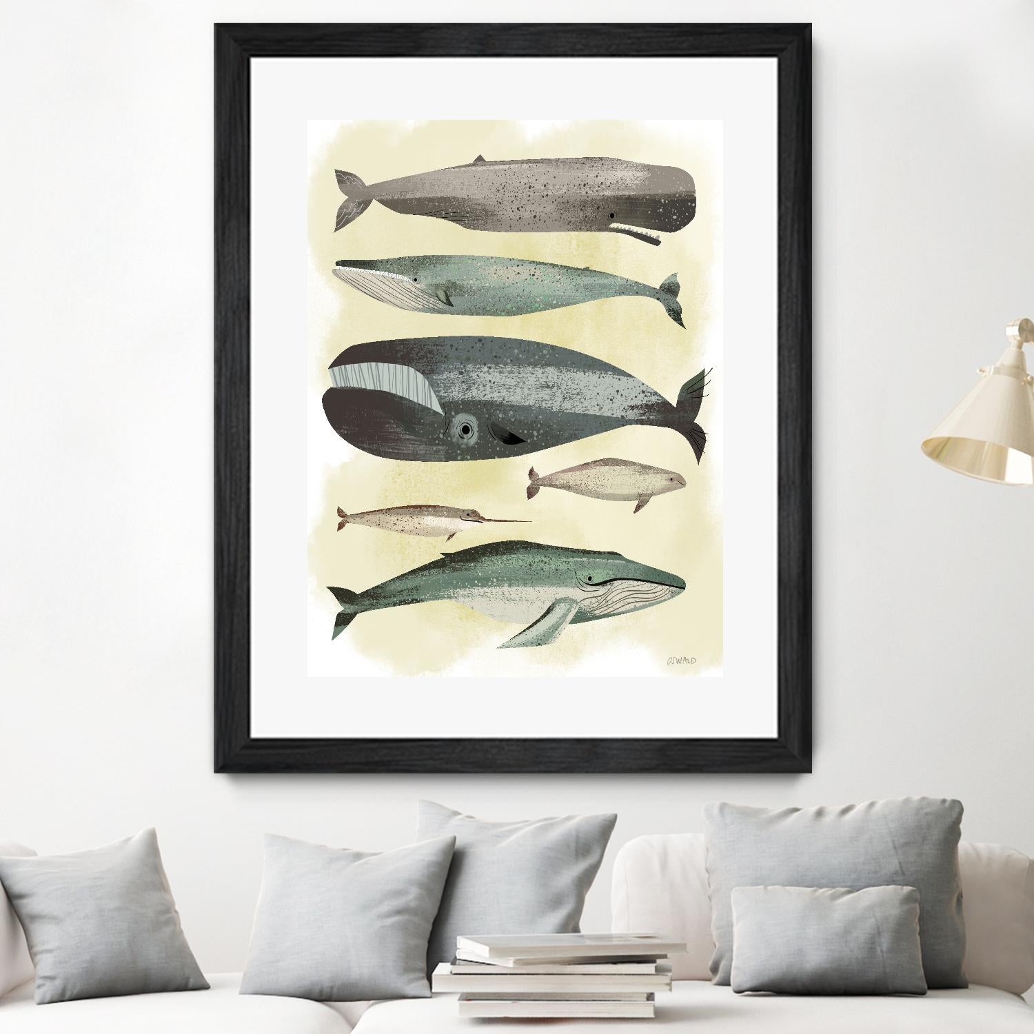 Whales by Pete Oswald on GIANT ART - multicolor animals