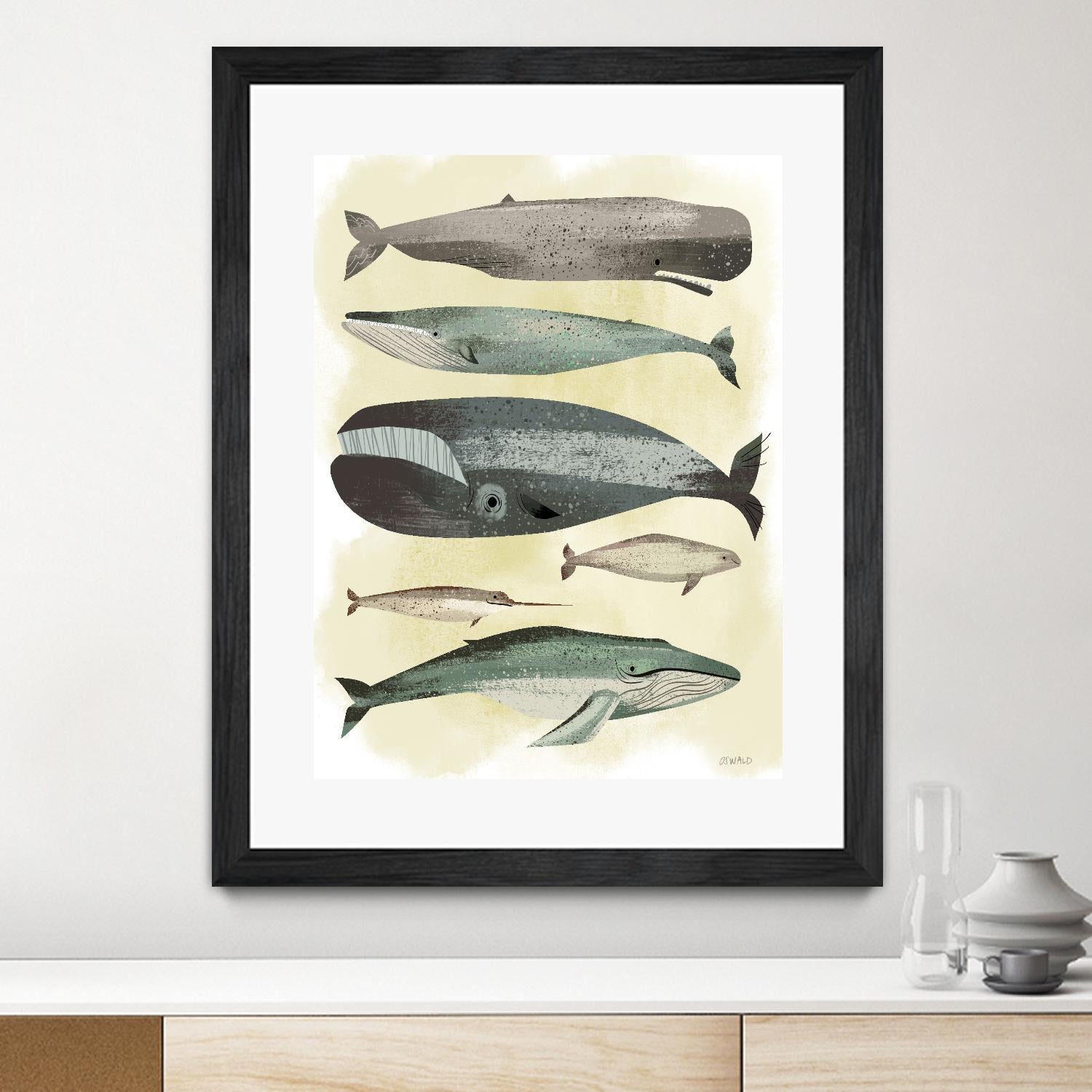Whales by Pete Oswald on GIANT ART - multicolor animals