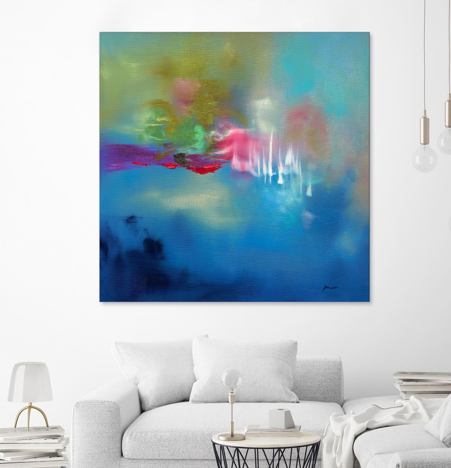 Water Garden by Sarah Parsons on GIANT ART - multicolor abstracts; contemporary