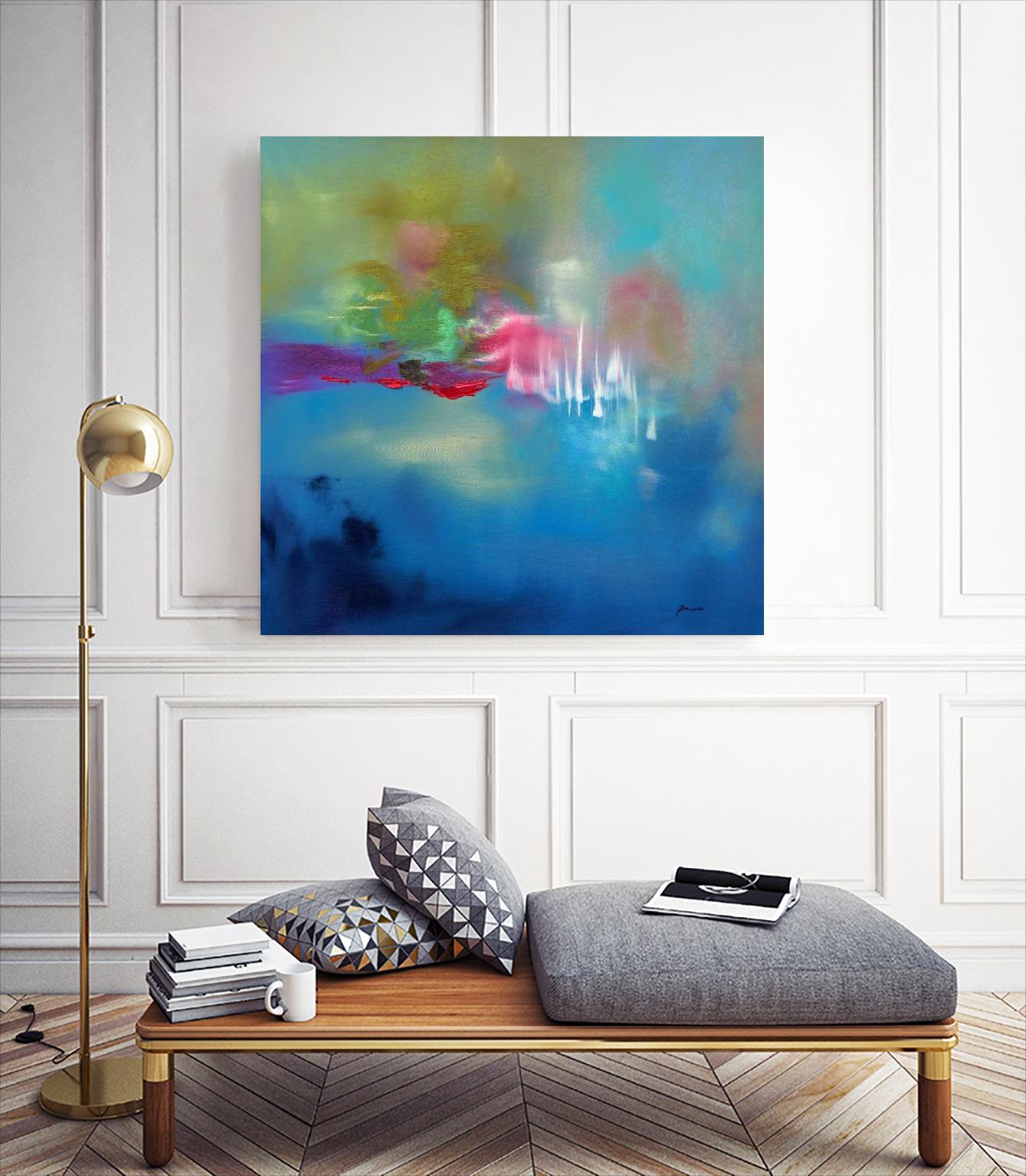 Water Garden by Sarah Parsons on GIANT ART - multicolor abstracts; contemporary