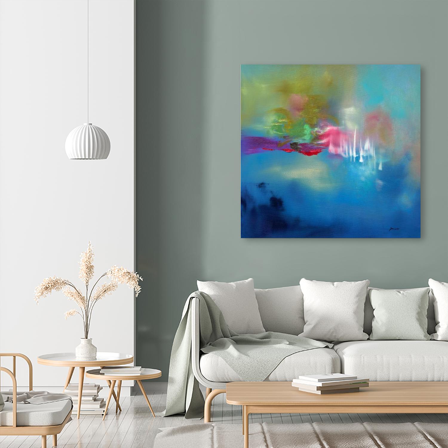 Water Garden by Sarah Parsons on GIANT ART - multicolor abstracts; contemporary