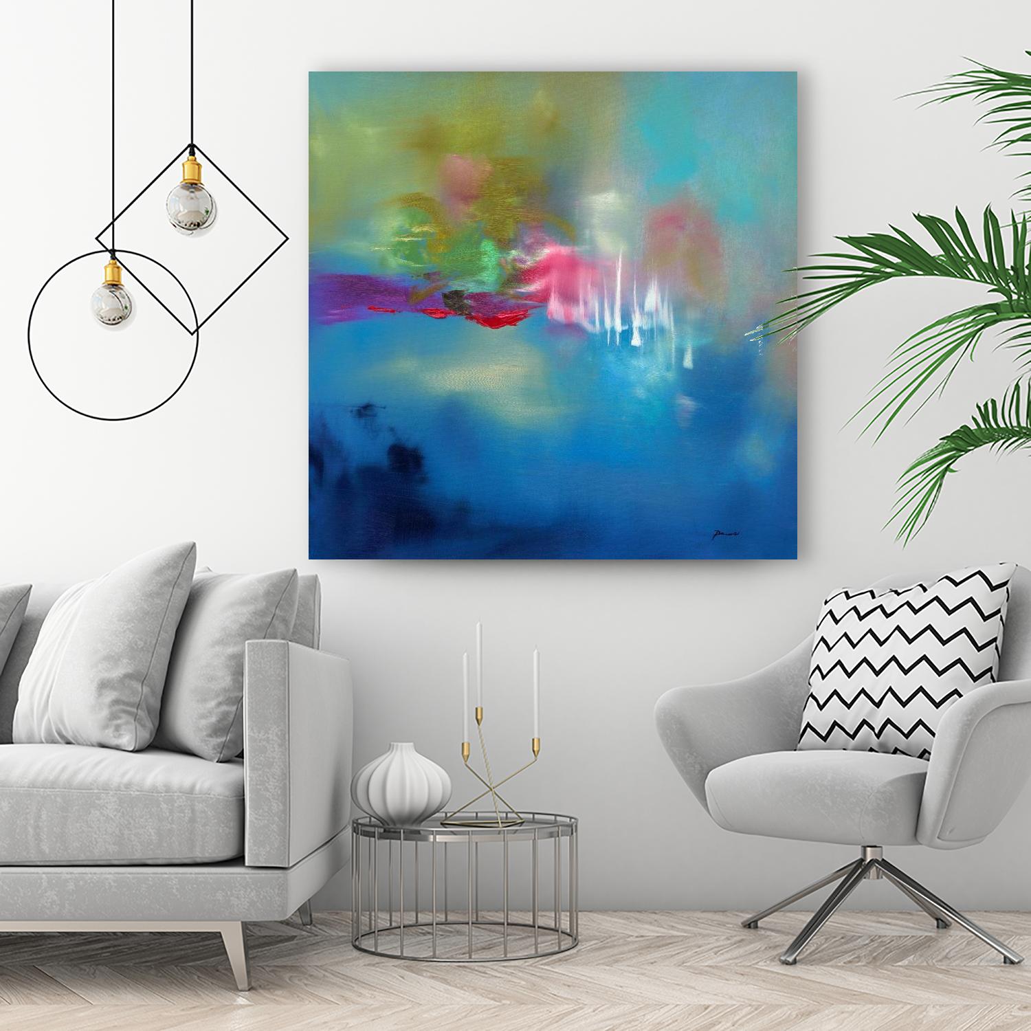 Water Garden by Sarah Parsons on GIANT ART - multicolor abstracts; contemporary