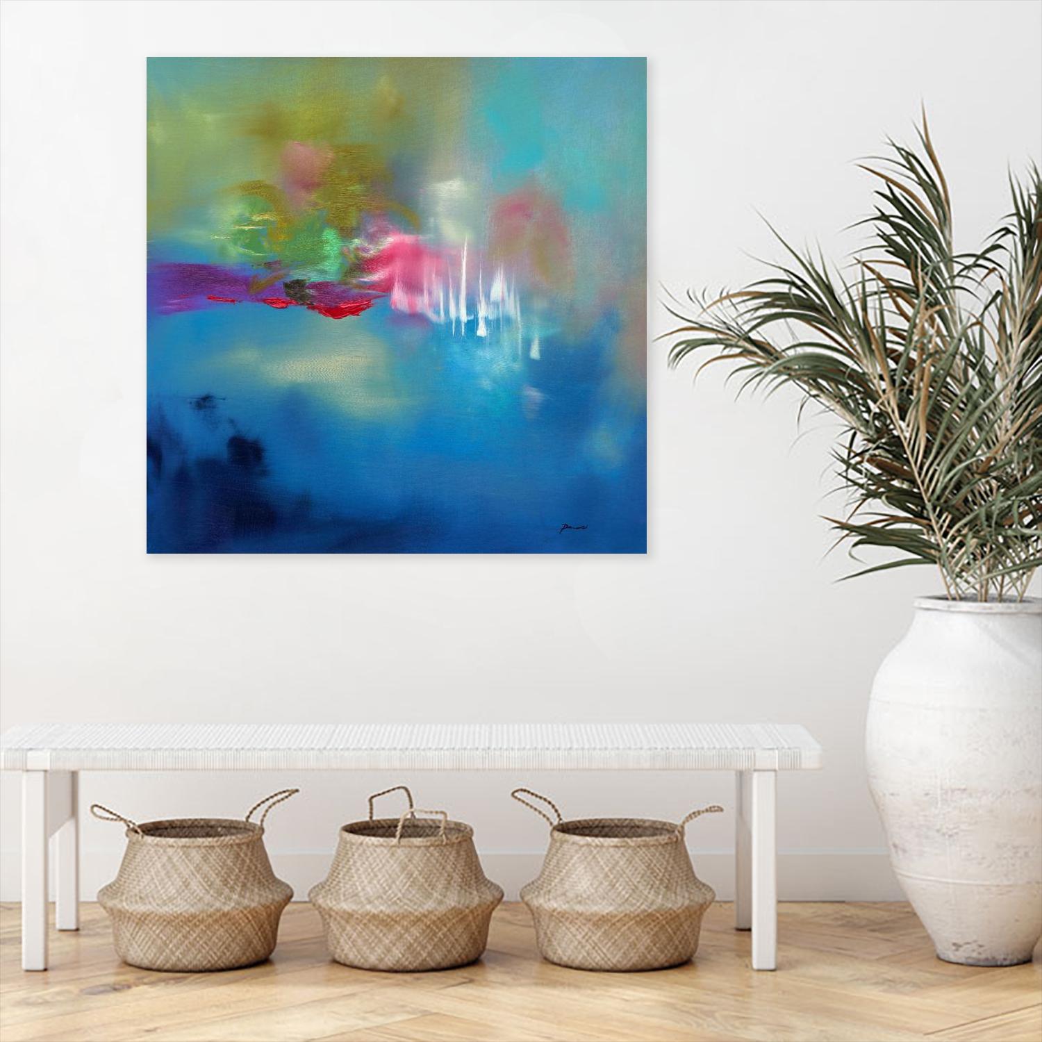Water Garden by Sarah Parsons on GIANT ART - multicolor abstracts; contemporary