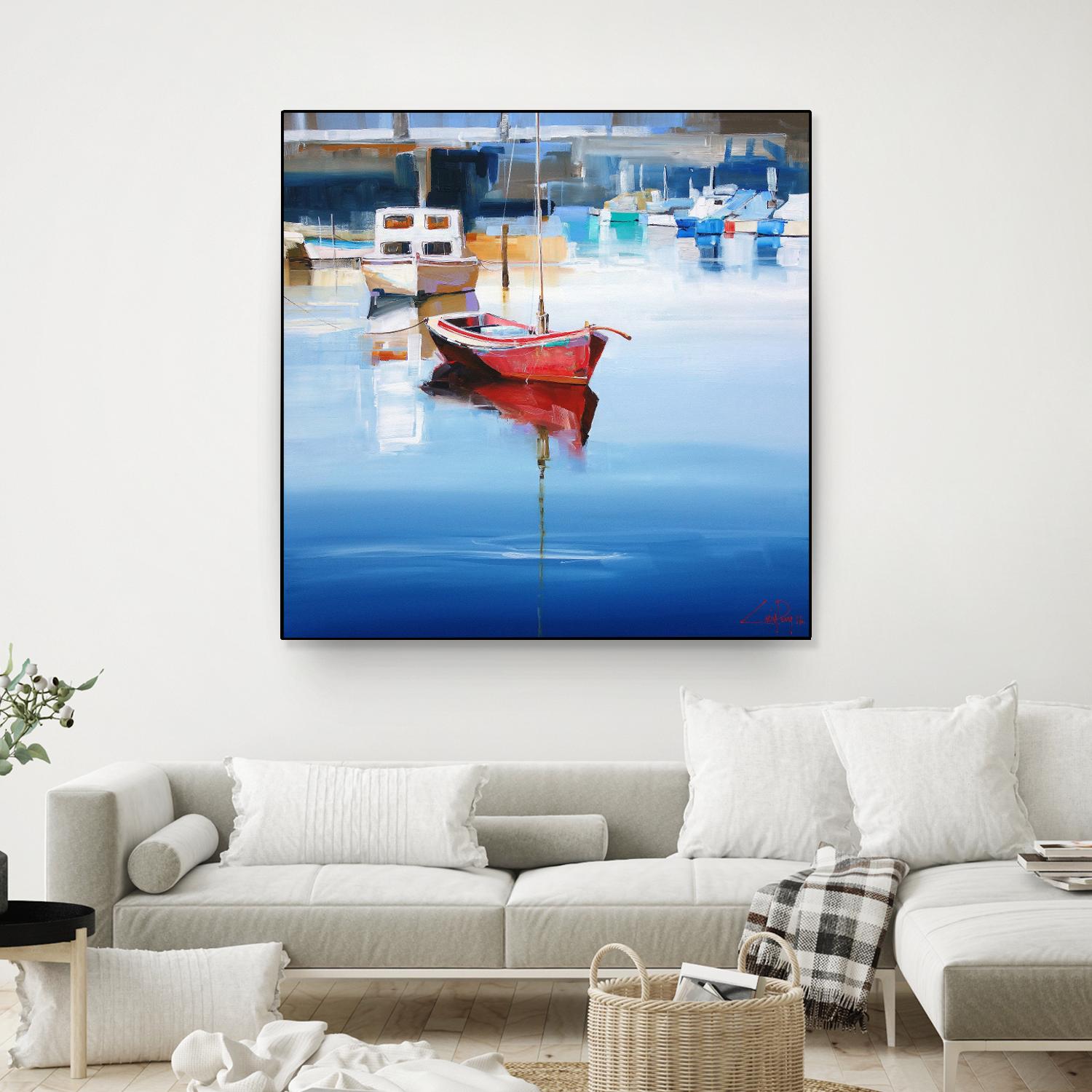 Mordialloc Moorings by Craig Trewin Penny on GIANT ART - multicolor coastal