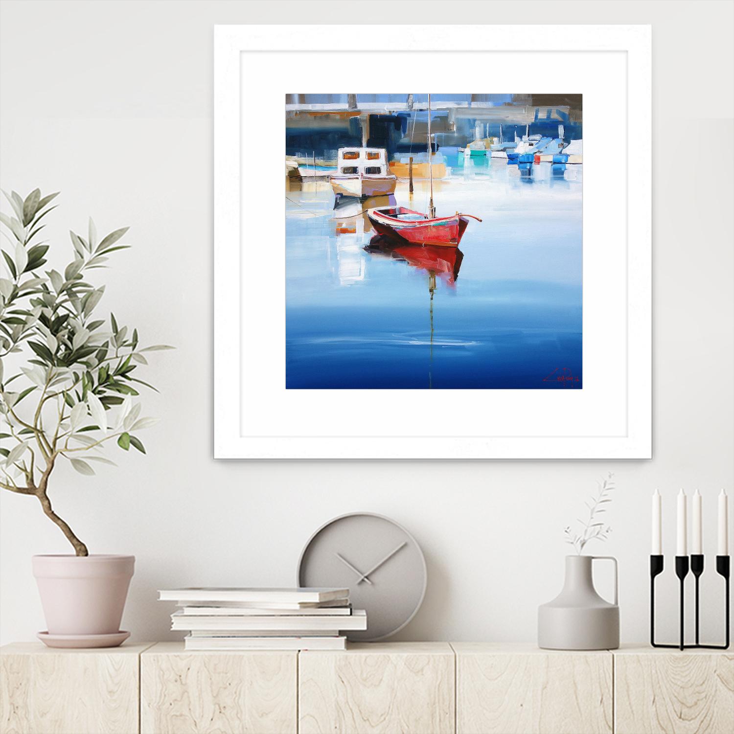 Mordialloc Moorings by Craig Trewin Penny on GIANT ART - multicolor coastal