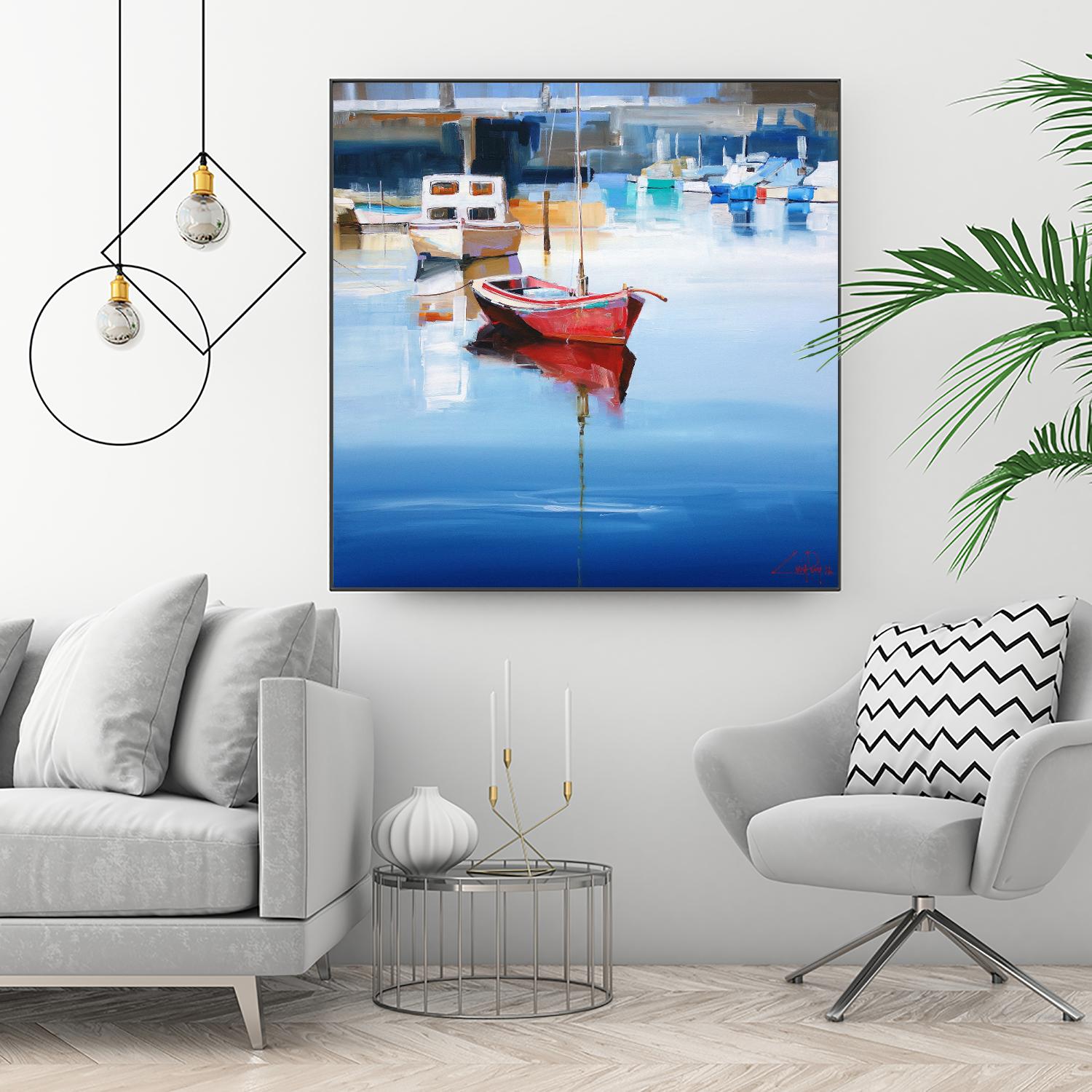 Mordialloc Moorings by Craig Trewin Penny on GIANT ART - multicolor coastal