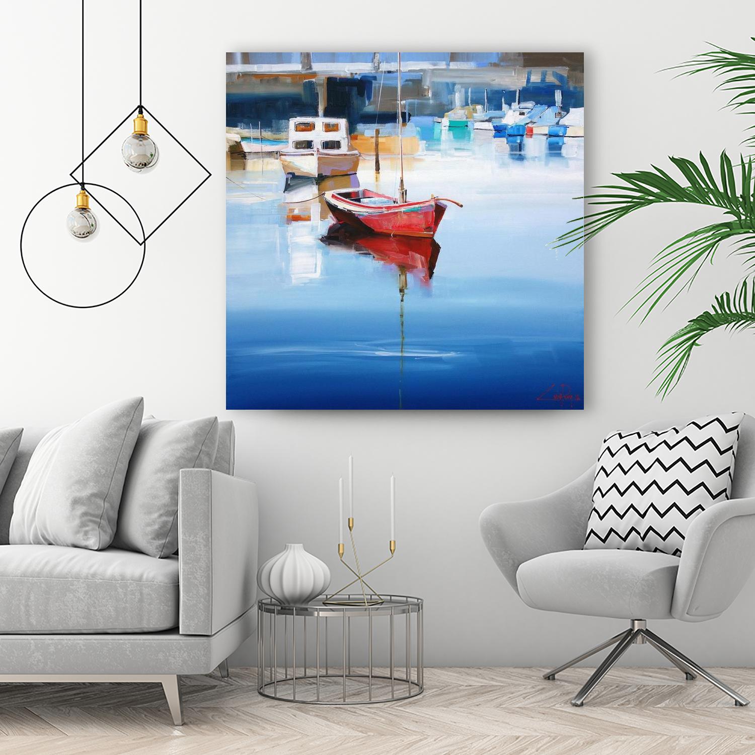 Mordialloc Moorings by Craig Trewin Penny on GIANT ART - multicolor coastal