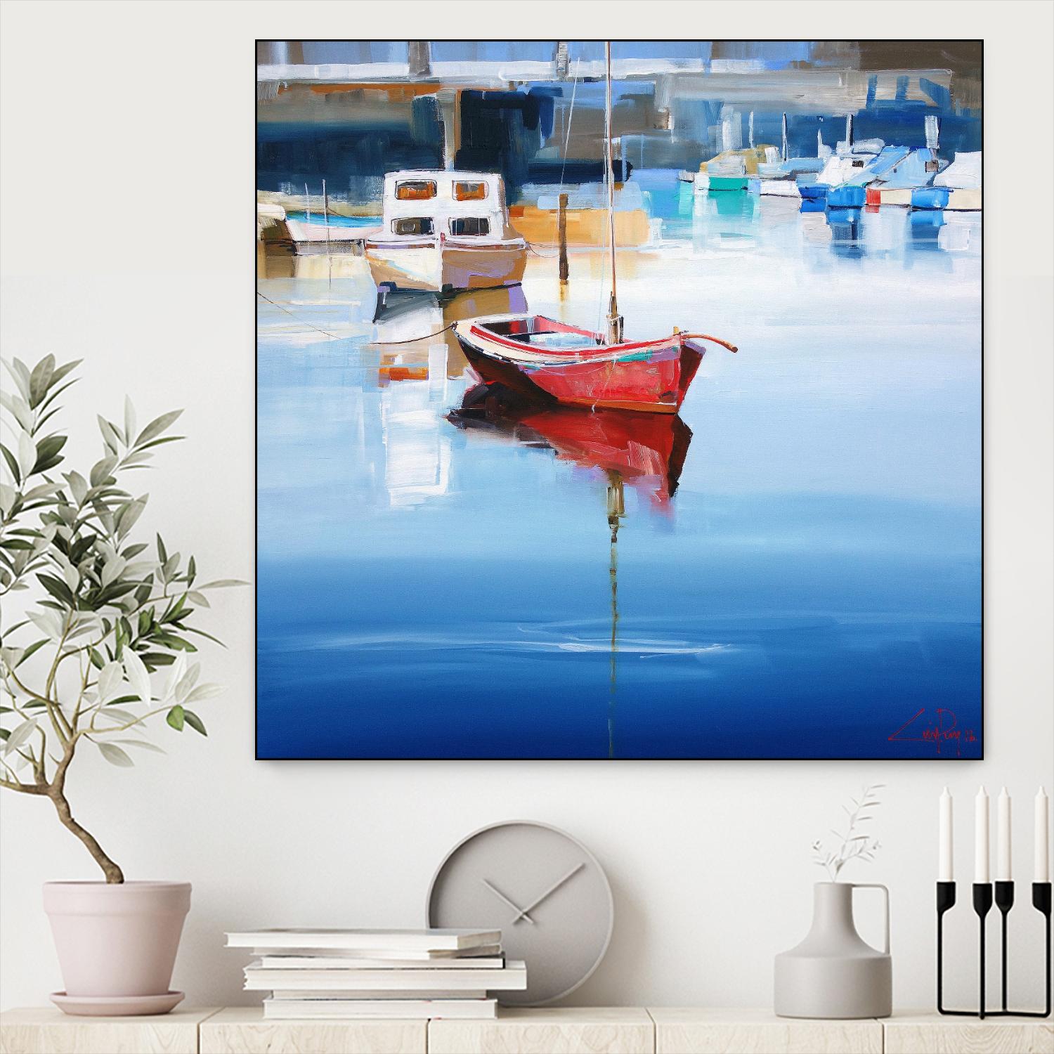 Mordialloc Moorings by Craig Trewin Penny on GIANT ART - multicolor coastal