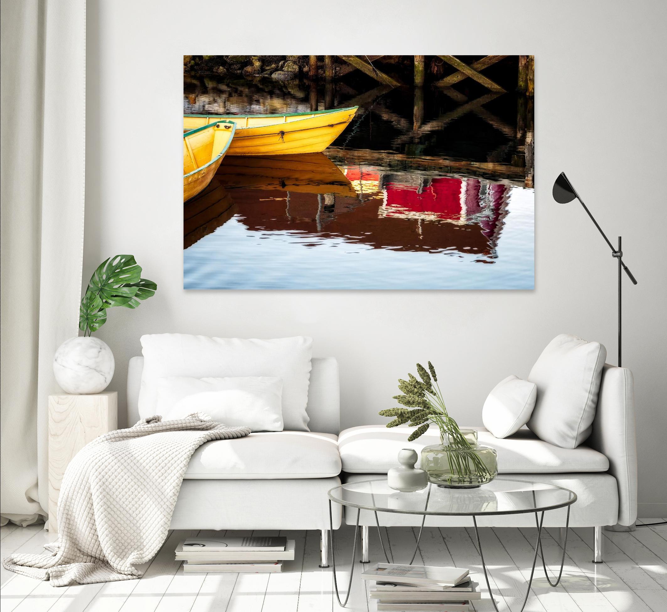 Dories and Reflection by David W. Pollard on GIANT ART - multicolor photography