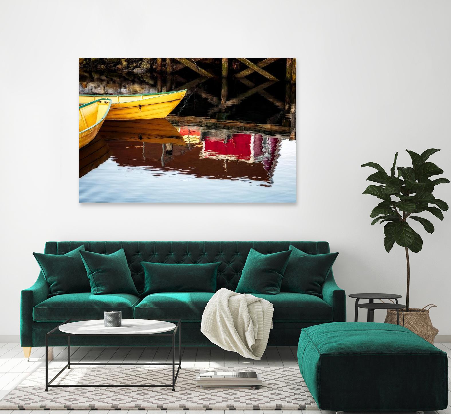 Dories and Reflection by David W. Pollard on GIANT ART - multicolor photography