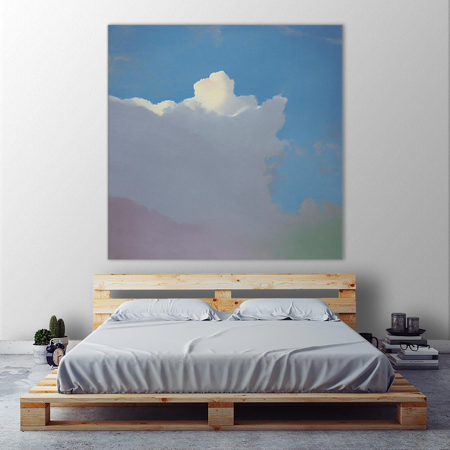 Sundae by Cap Pannell on GIANT ART - blue, yellow contemporary, landscapes, clouds