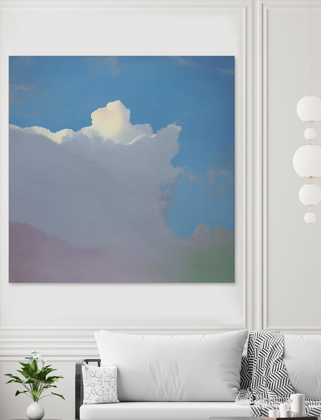 Sundae by Cap Pannell on GIANT ART - blue, yellow contemporary, landscapes, clouds