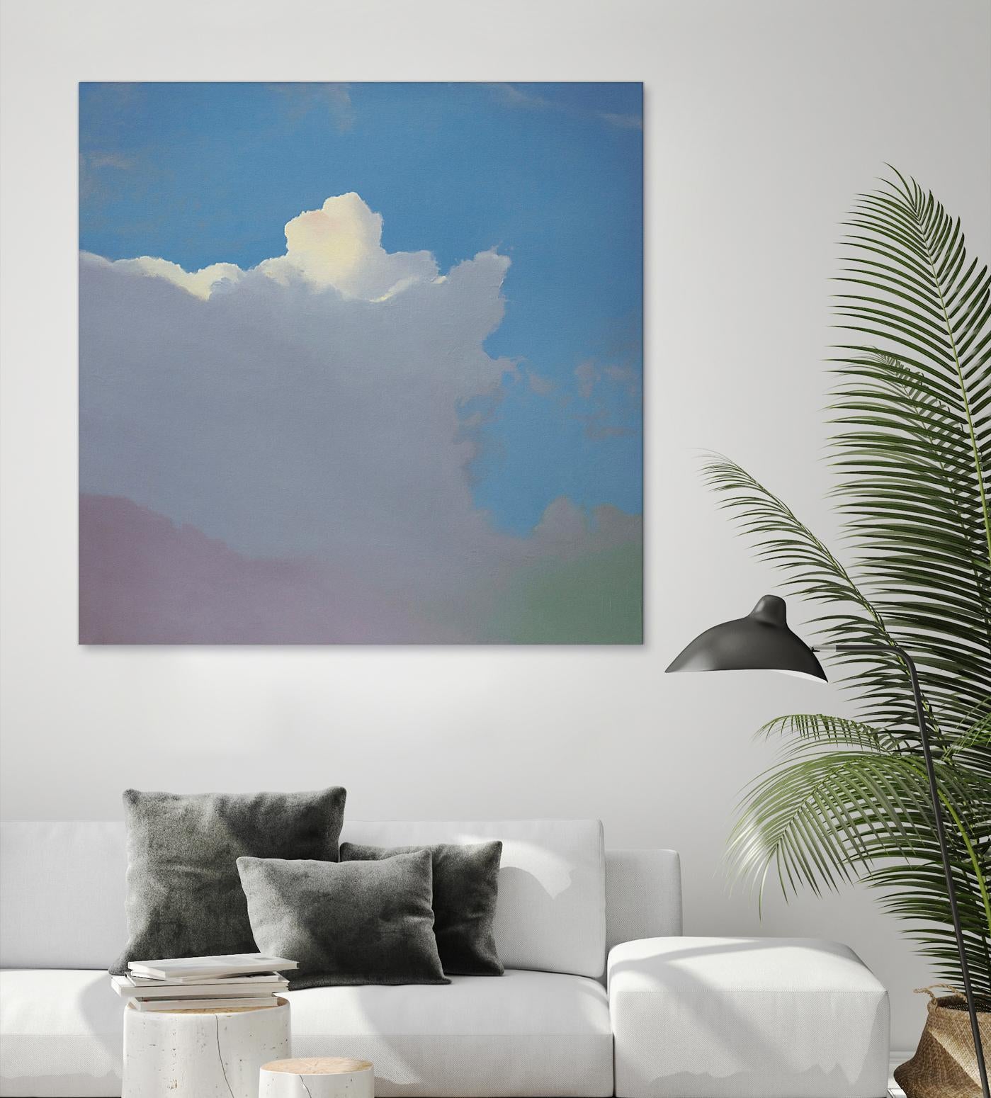 Sundae by Cap Pannell on GIANT ART - blue, yellow contemporary, landscapes, clouds