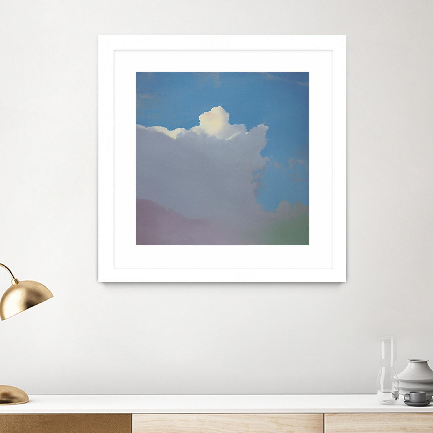 Sundae by Cap Pannell on GIANT ART - blue, yellow contemporary, landscapes, clouds
