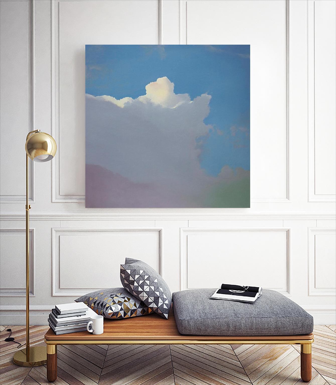 Sundae by Cap Pannell on GIANT ART - blue, yellow contemporary, landscapes, clouds
