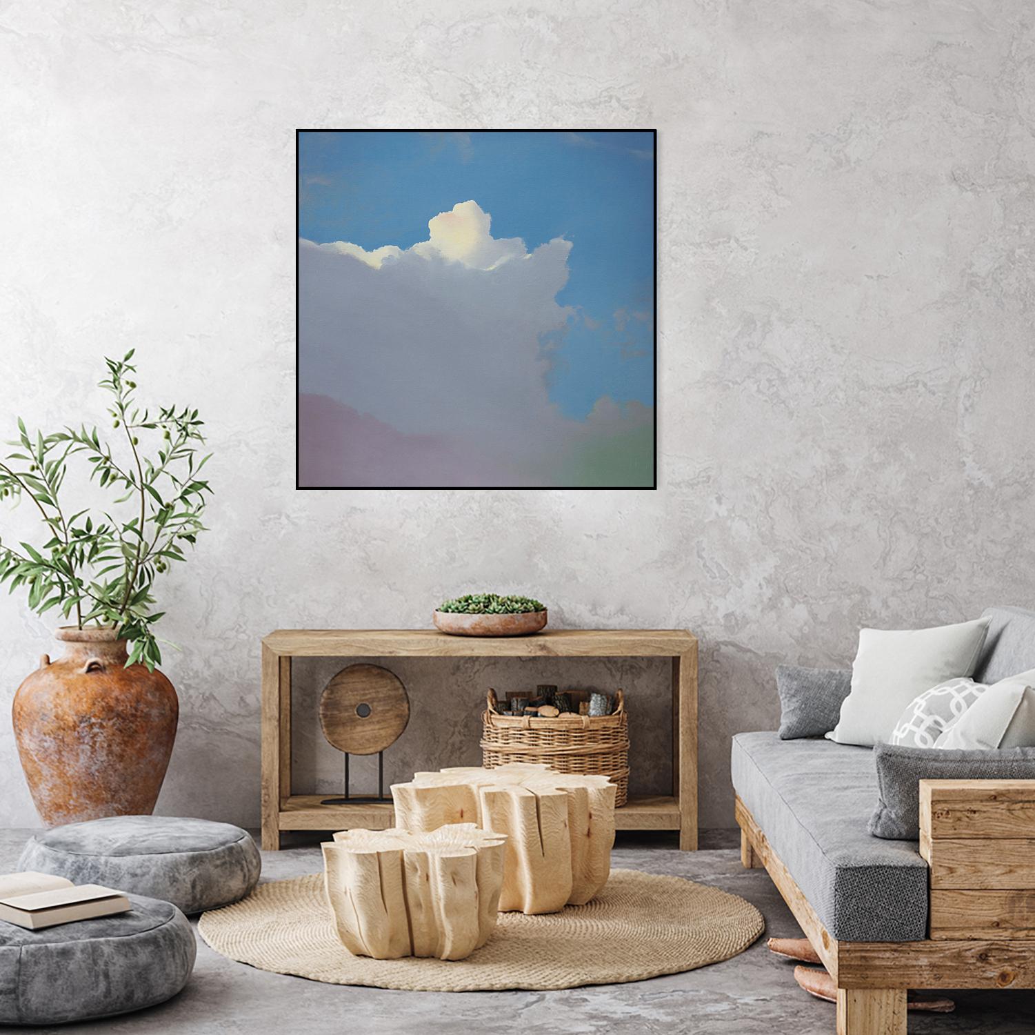 Sundae by Cap Pannell on GIANT ART - blue, yellow contemporary, landscapes, clouds