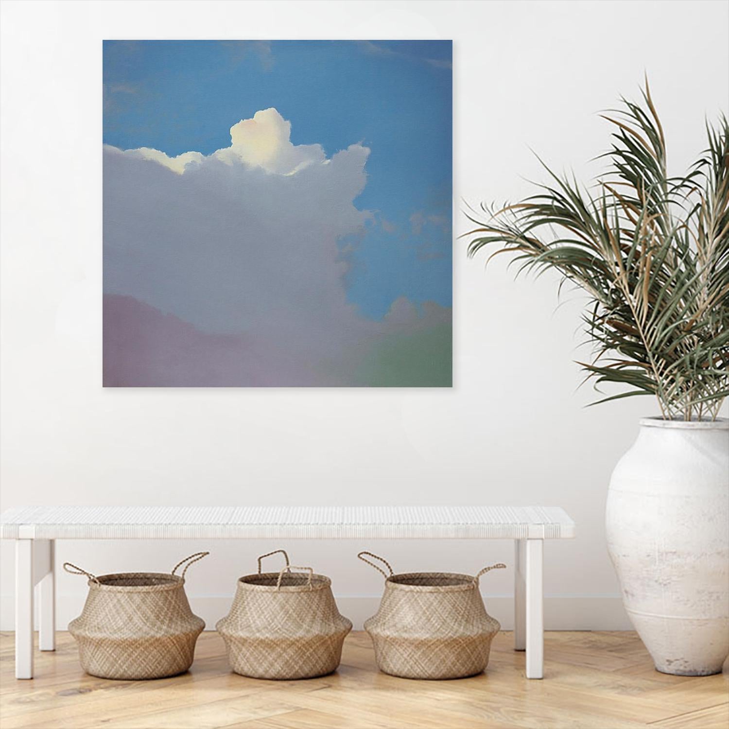 Sundae by Cap Pannell on GIANT ART - blue, yellow contemporary, landscapes, clouds
