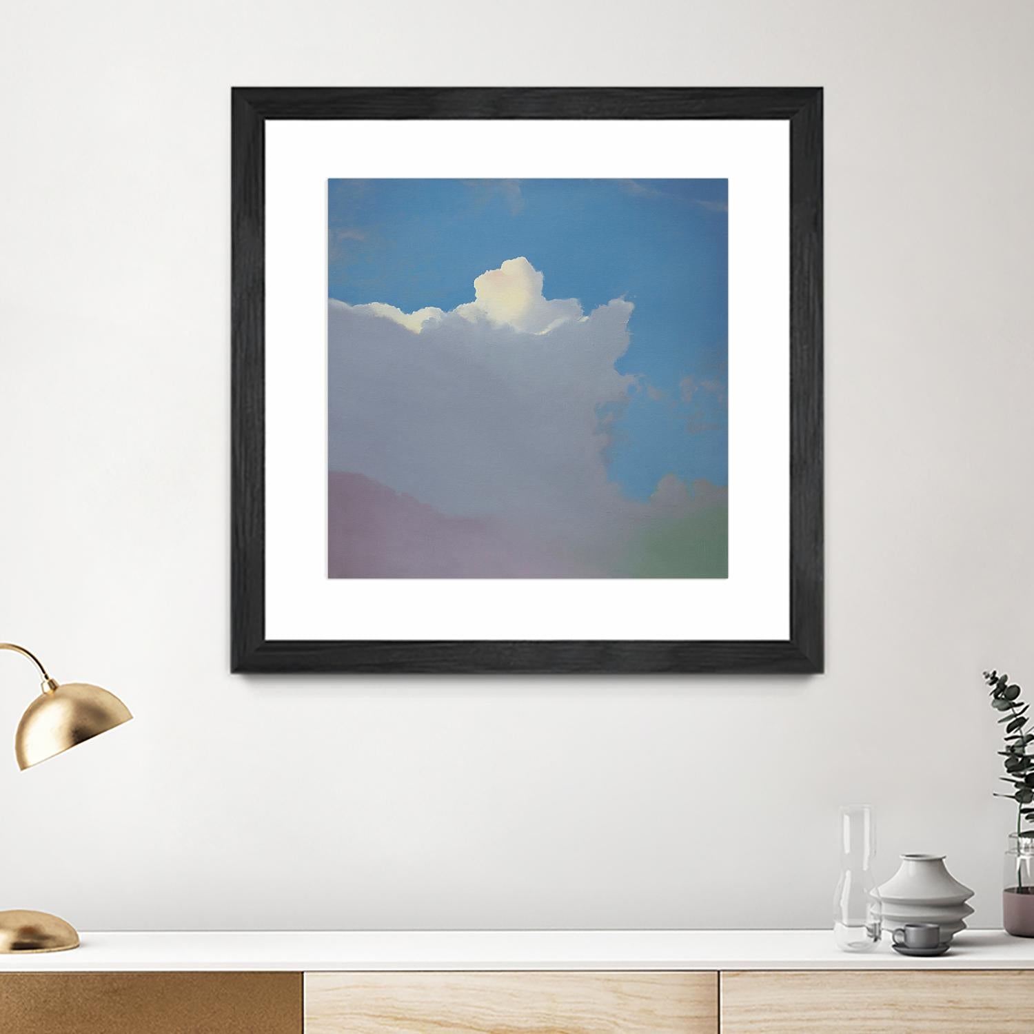 Sundae by Cap Pannell on GIANT ART - blue, yellow contemporary, landscapes, clouds