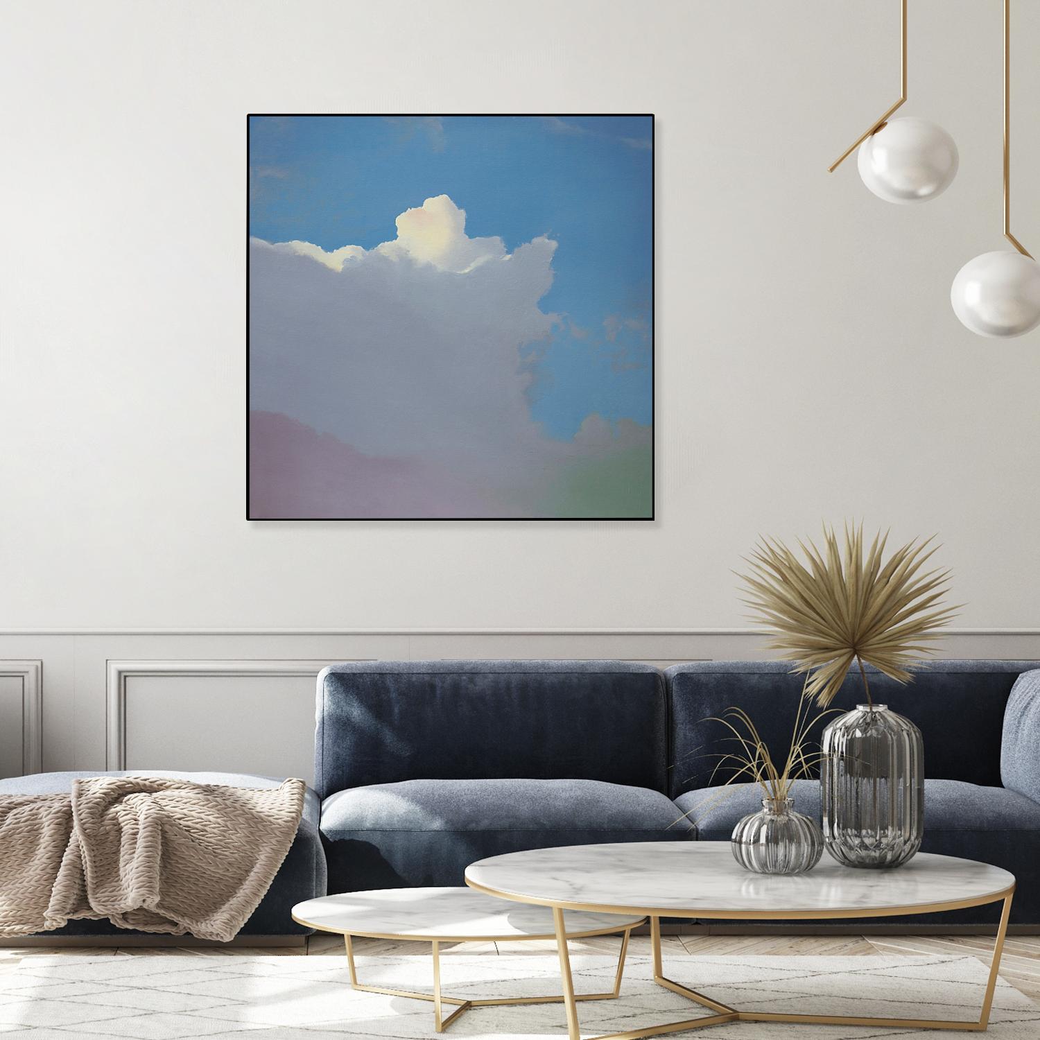 Sundae by Cap Pannell on GIANT ART - blue, yellow contemporary, landscapes, clouds