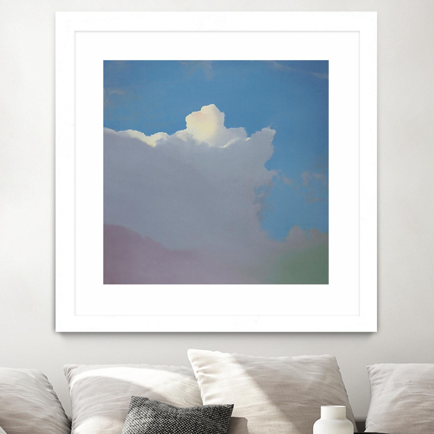 Sundae by Cap Pannell on GIANT ART - blue, yellow contemporary, landscapes, clouds