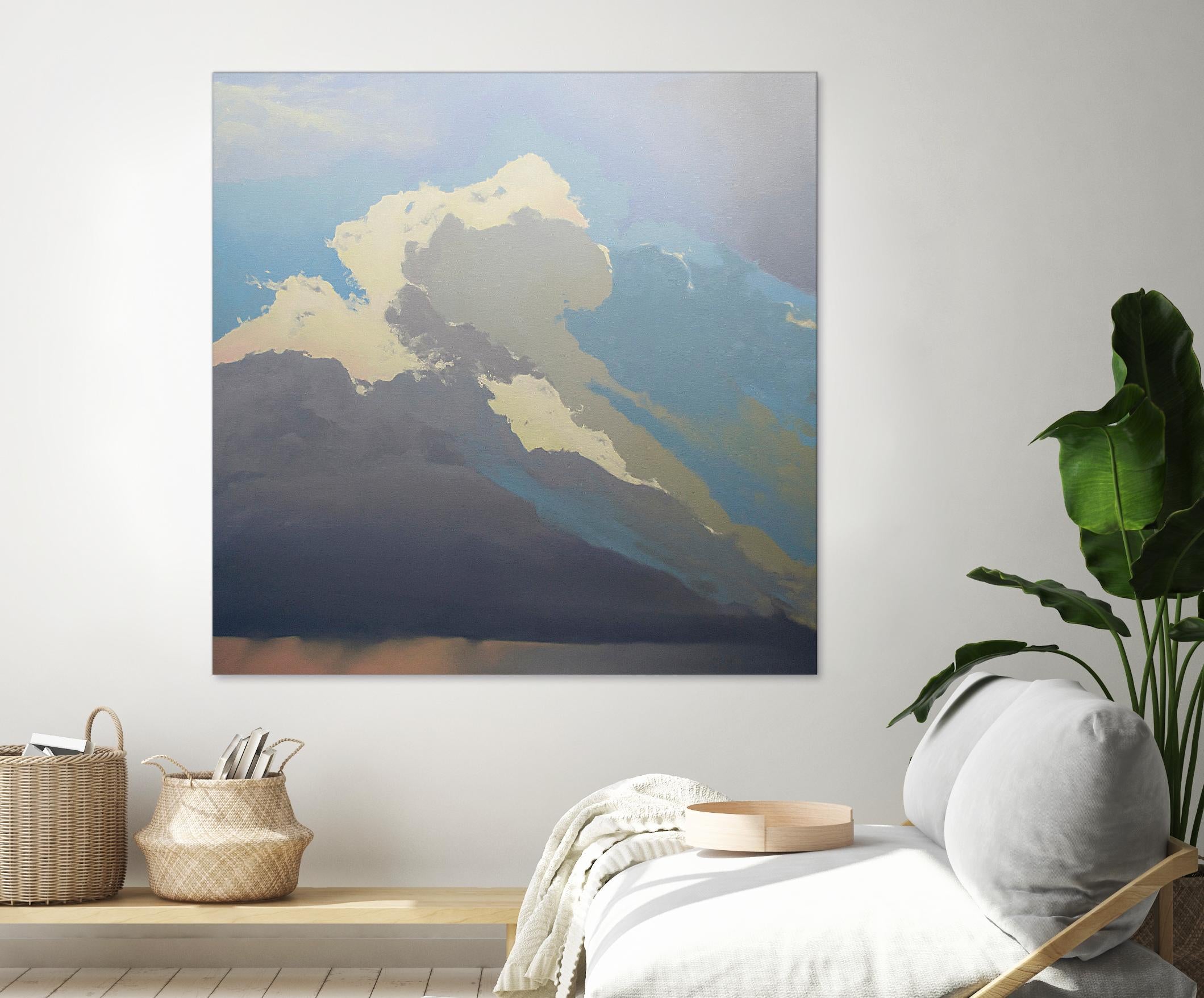 Storm over Chisos by Cap Pannell on GIANT ART - blue, white contemporary, landscapes, clouds, storms