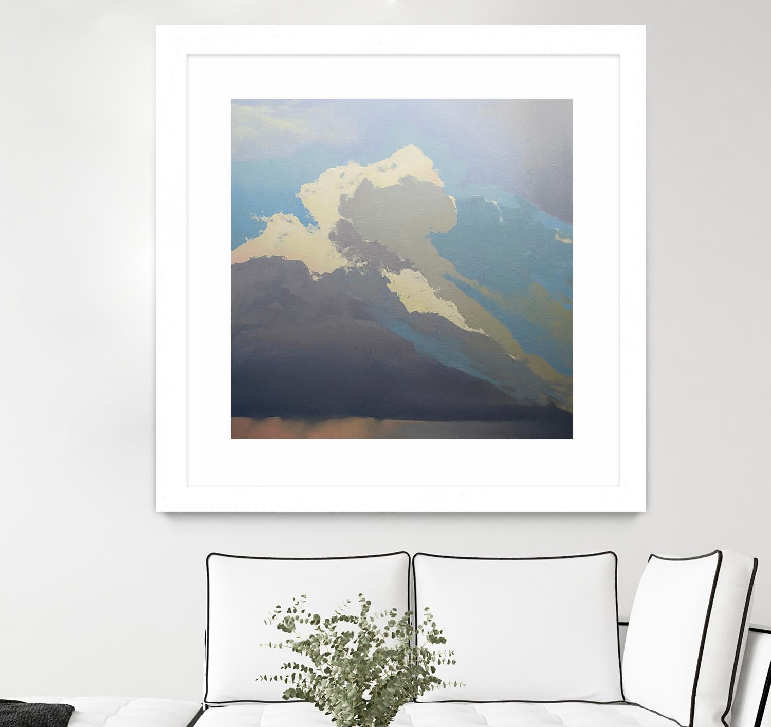 Storm over Chisos by Cap Pannell on GIANT ART - blue, white contemporary, landscapes, clouds, storms