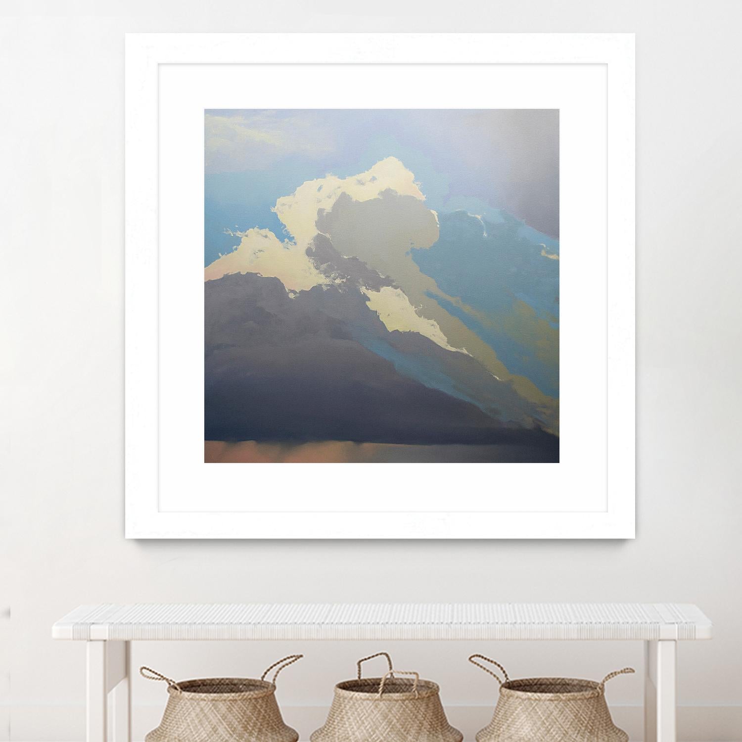 Storm over Chisos by Cap Pannell on GIANT ART - blue, white contemporary, landscapes, clouds, storms