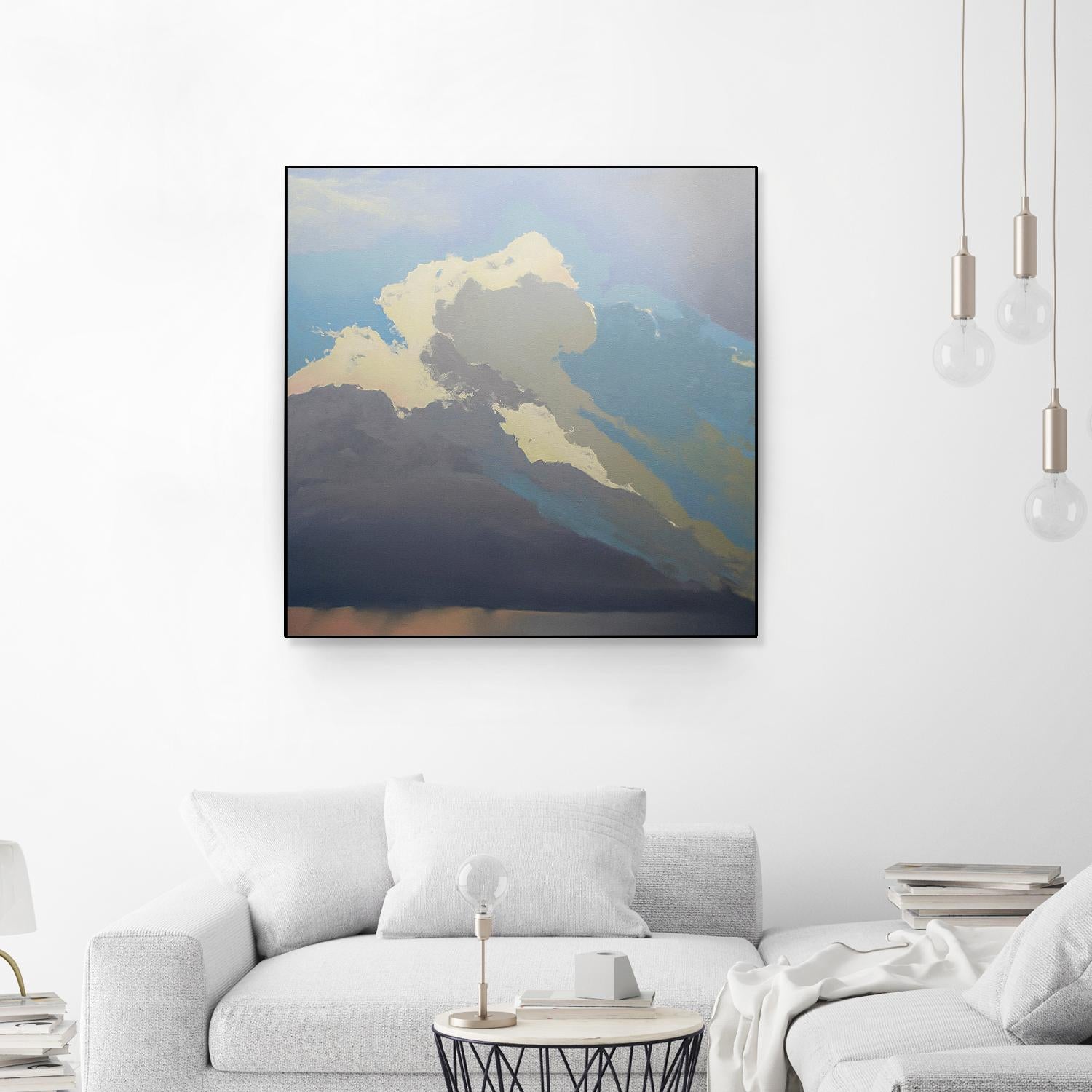 Storm over Chisos by Cap Pannell on GIANT ART - blue, white contemporary, landscapes, clouds, storms